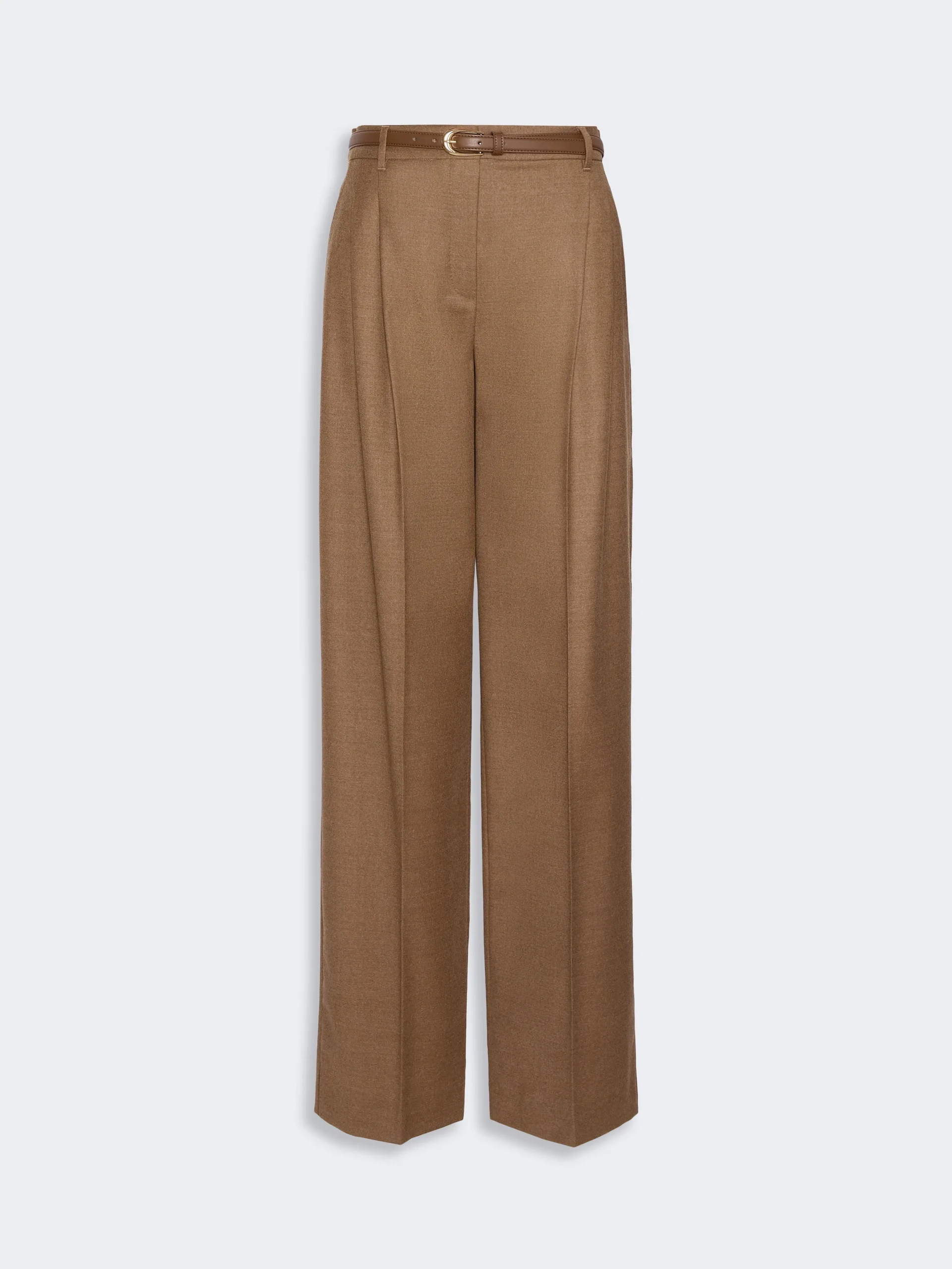 LAGO Mannish wool flannel trousers - TOBACCO - 1