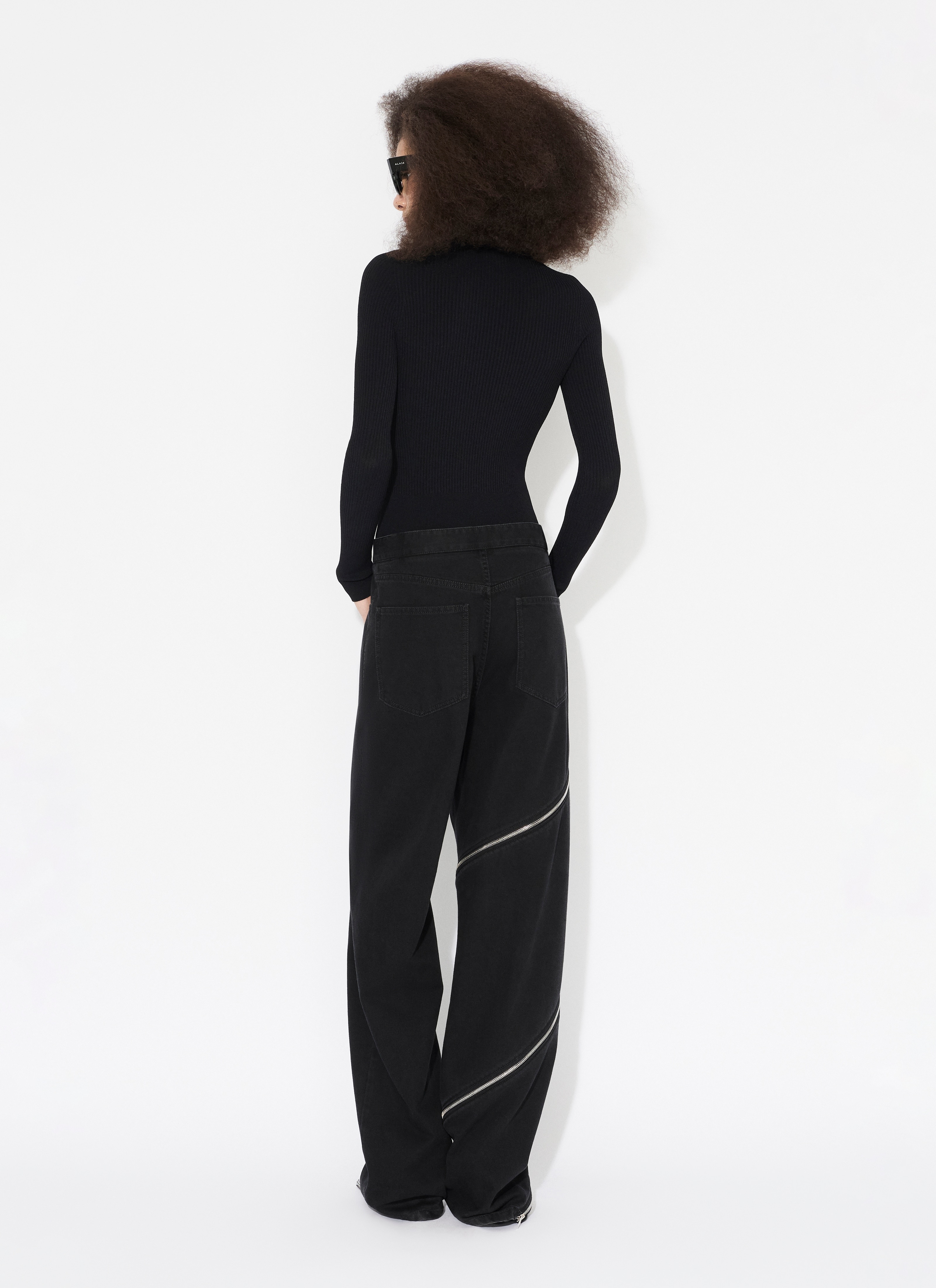 SALE【Alaia】スパイラル デニム ジーンズ Alaïa SPIRAL JEANS IN DENIM | REVERSIBLE