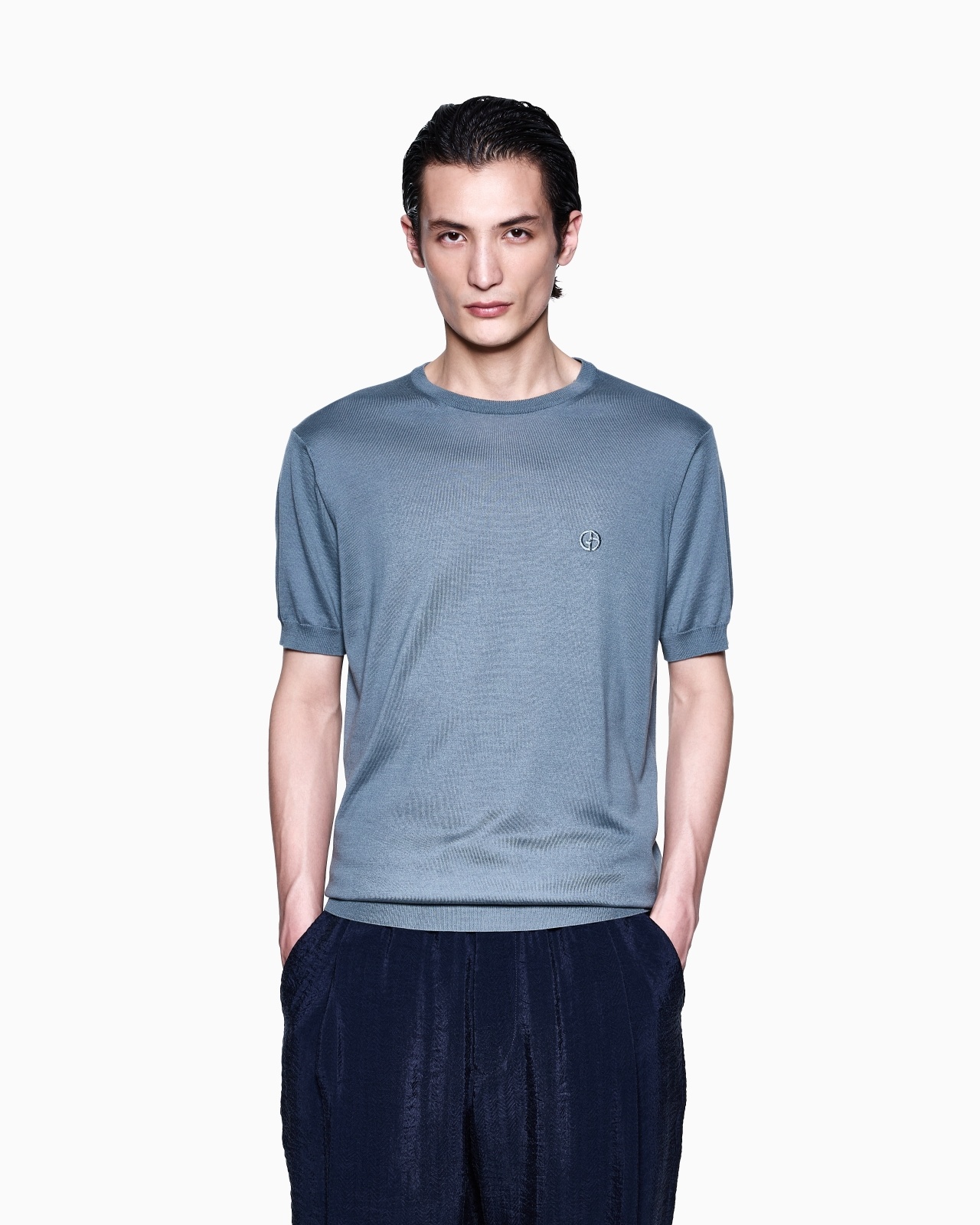 SHORT-SLEEVED SILK-COTTON JUMPER - 4