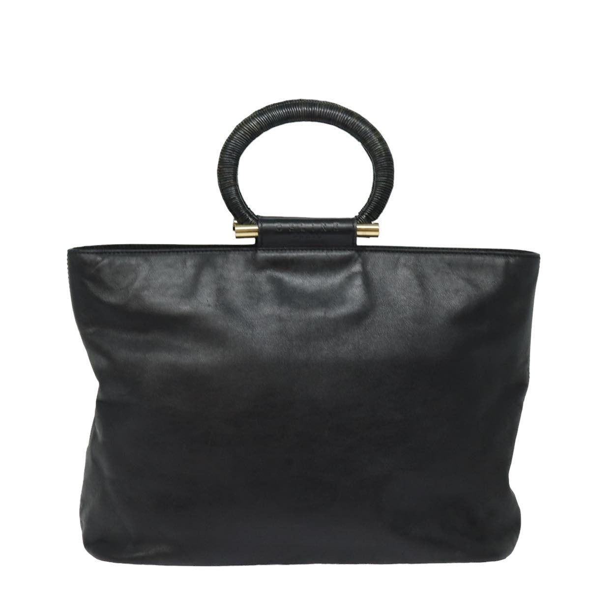 CELINE Hand Bag Leather Black - 13