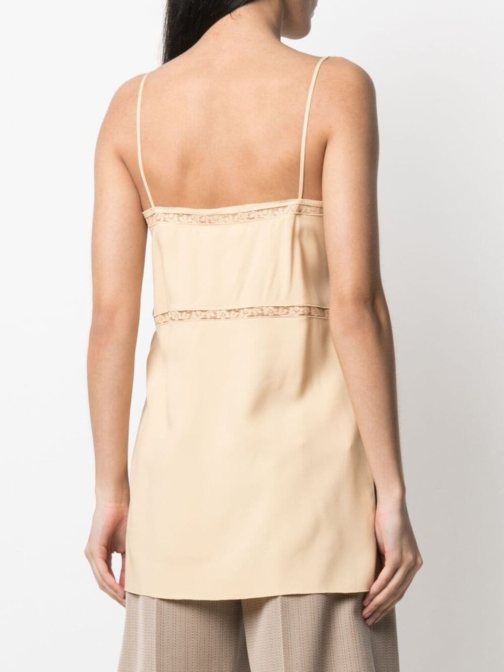 lace-trim high-low camisole - 4