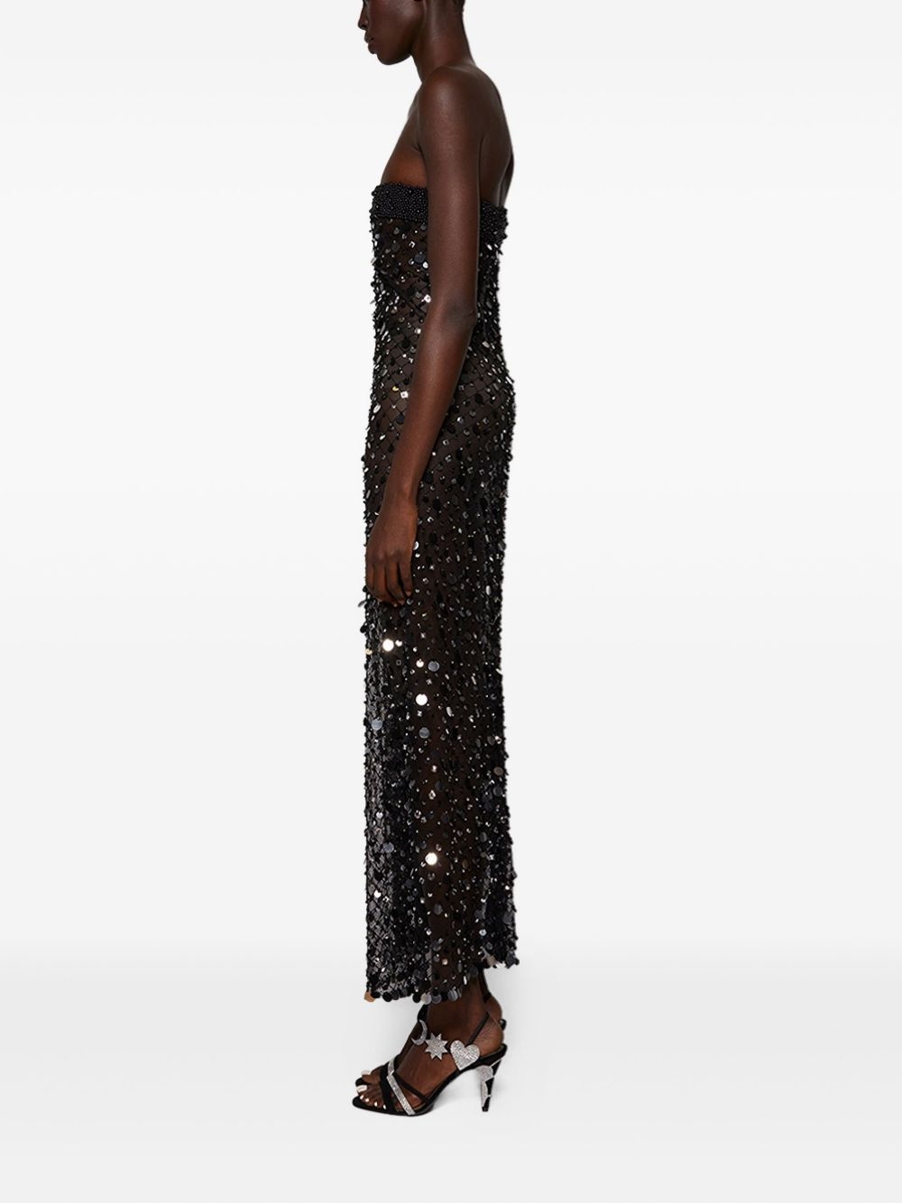 sequin-embellished midi dress - 3