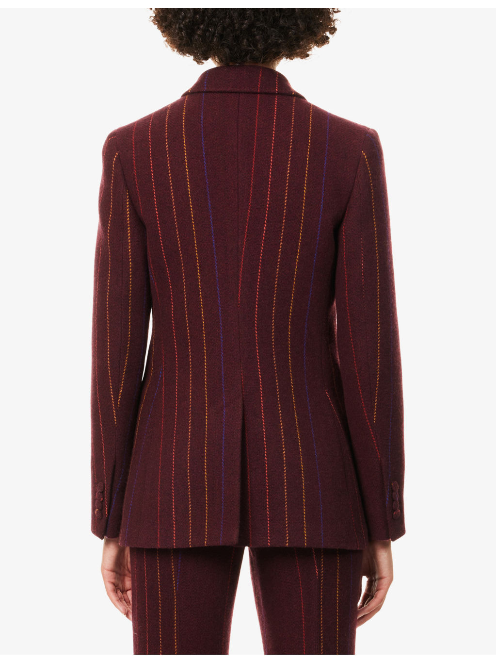 Leiva Stripe Brushed Cashmere-Blend Blazer - 4