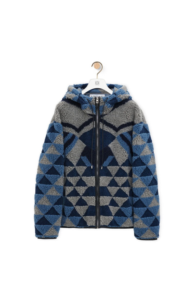 Hooded jacket in technical fleece 1