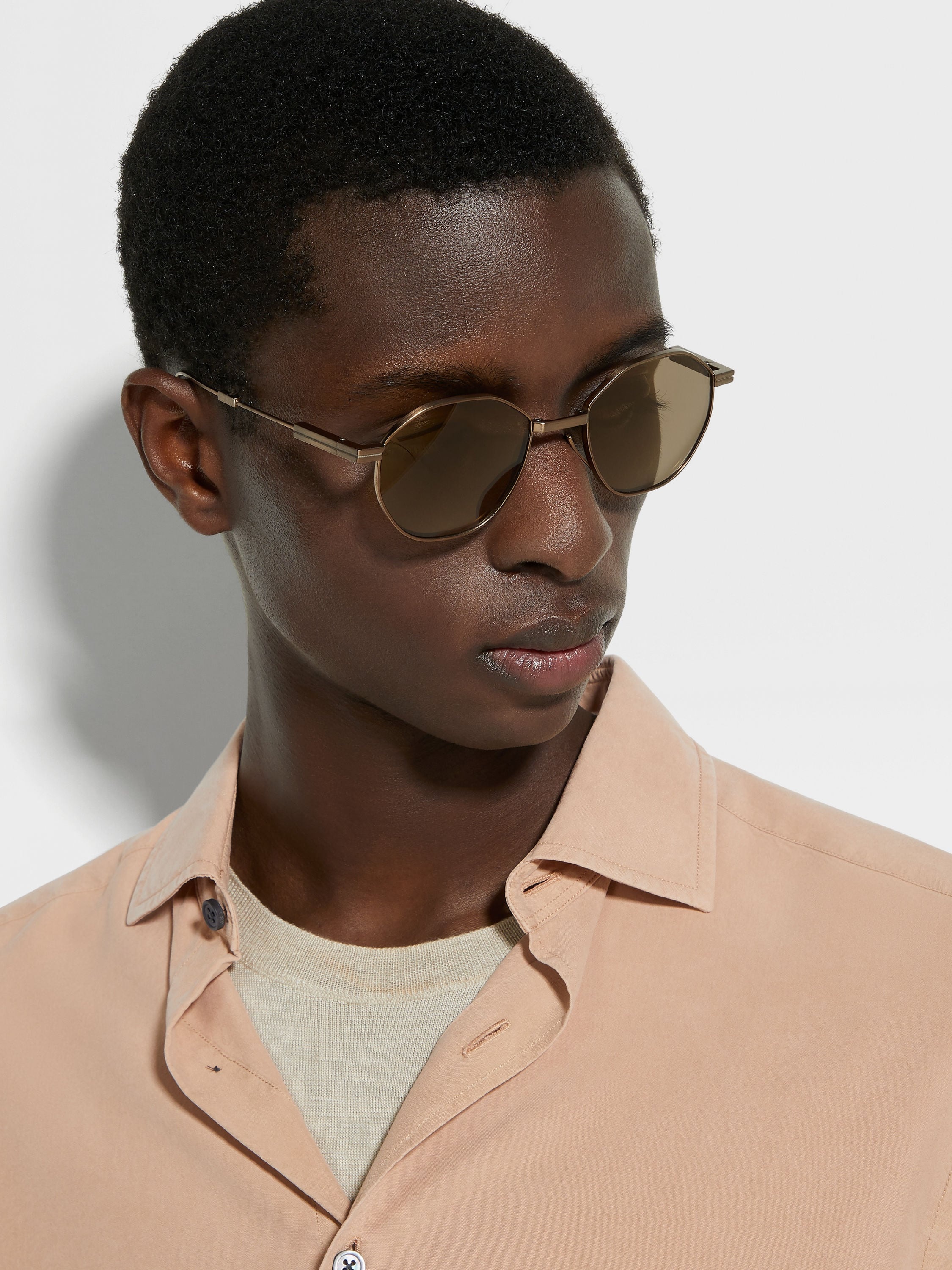 LIGHT BRONZE TITANIUM SUNGLASSES - 4