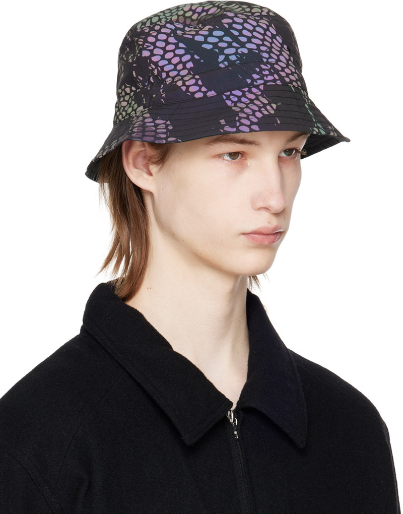 MAHARISHI Black Camo Reflective Bucket Hat outlook