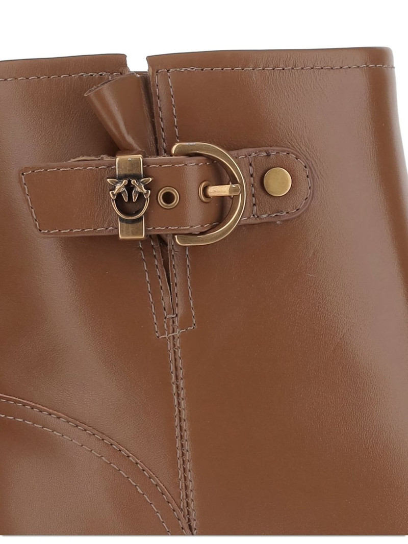 buckle-detail logo-plaque ankle boots 4