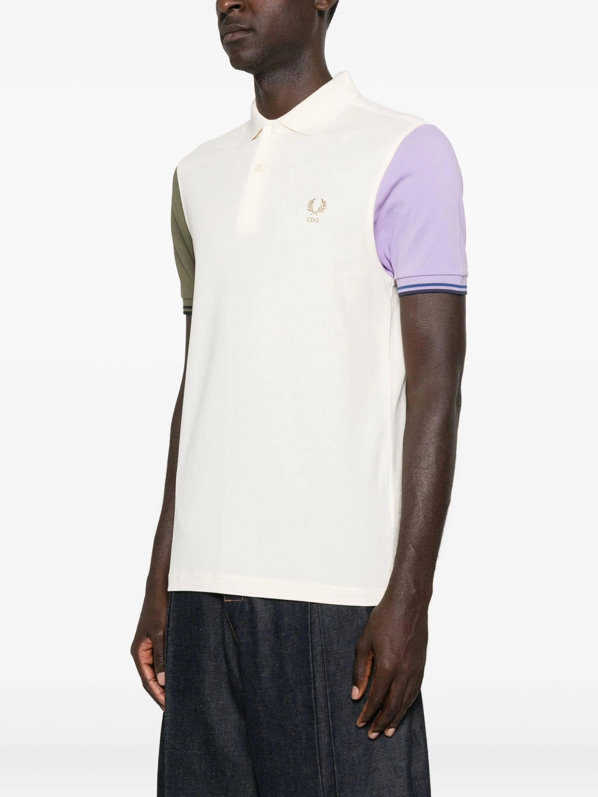 x Fred Perry colour-block short-sleeve polo shirt - 3