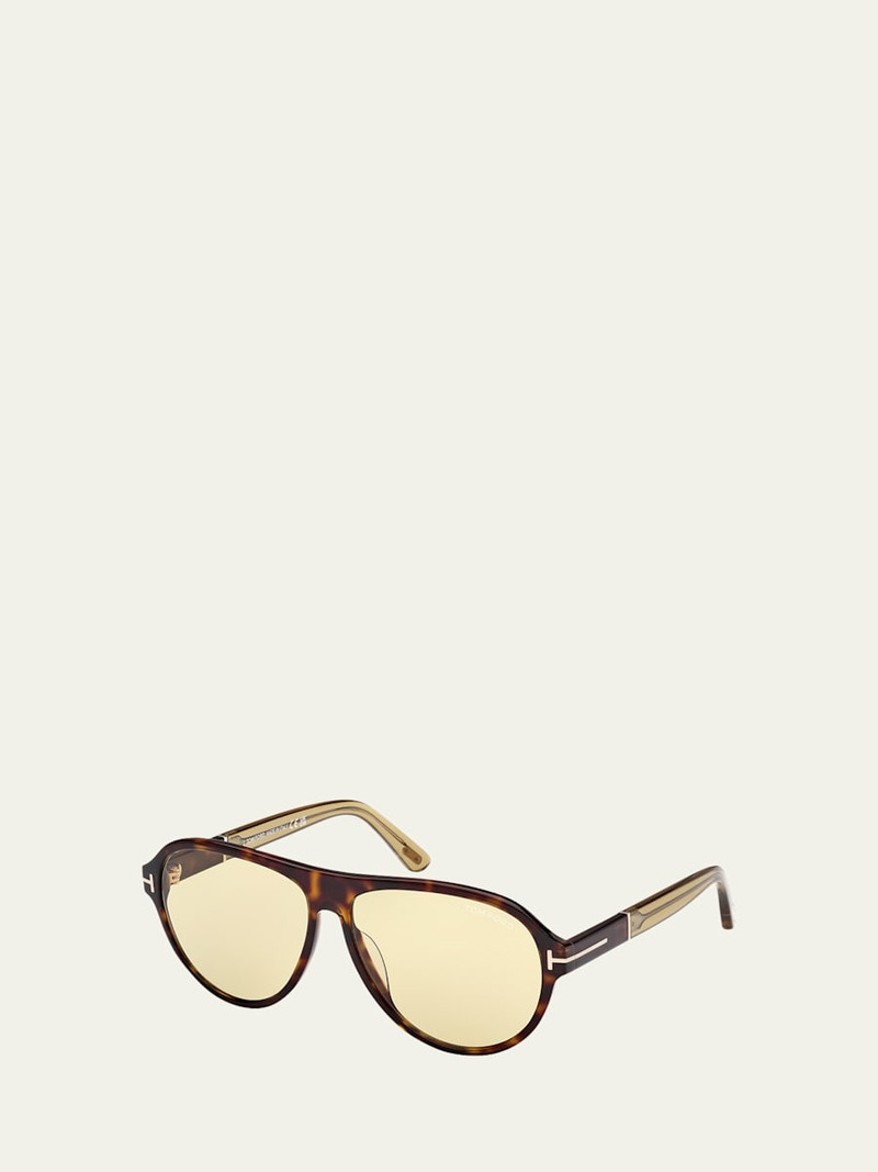 TOM FORD Men's Quincy Photochromic Aviator Sunglasses outlook