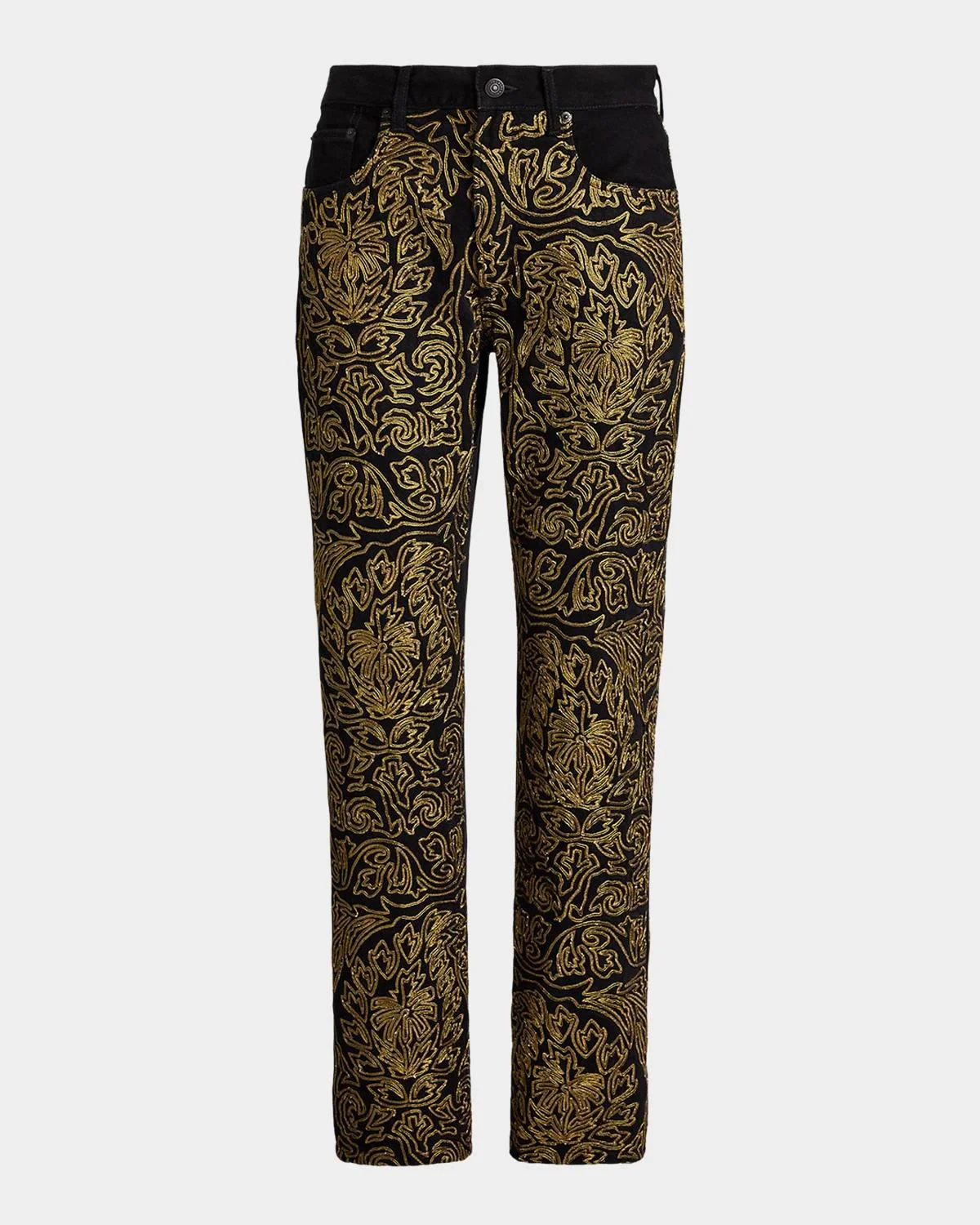 Soutache Relaxed Straight Jean - 1