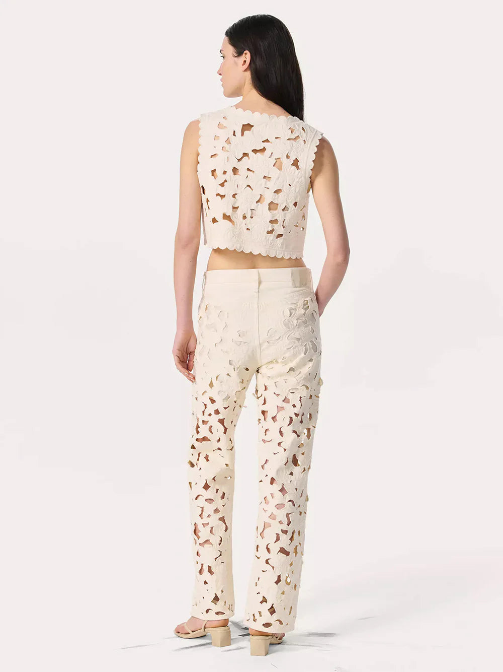 Coralie Floral Cutout Vest - 3