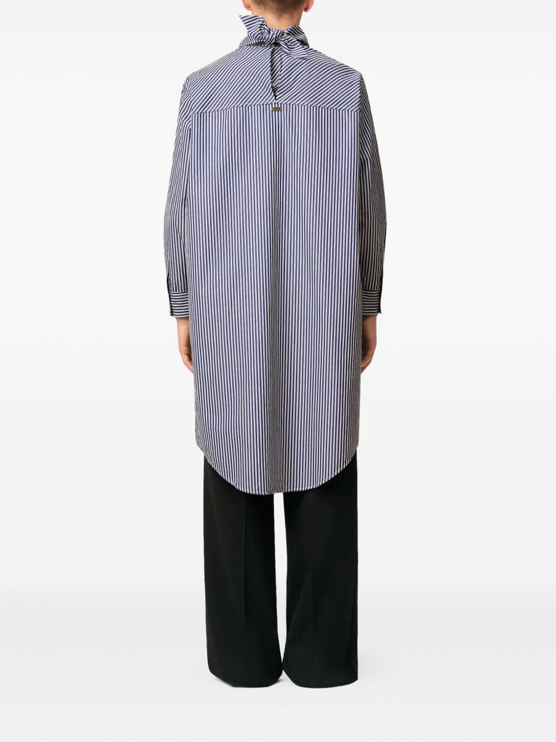 AMI Paris striped bandana-collar shirt outlook