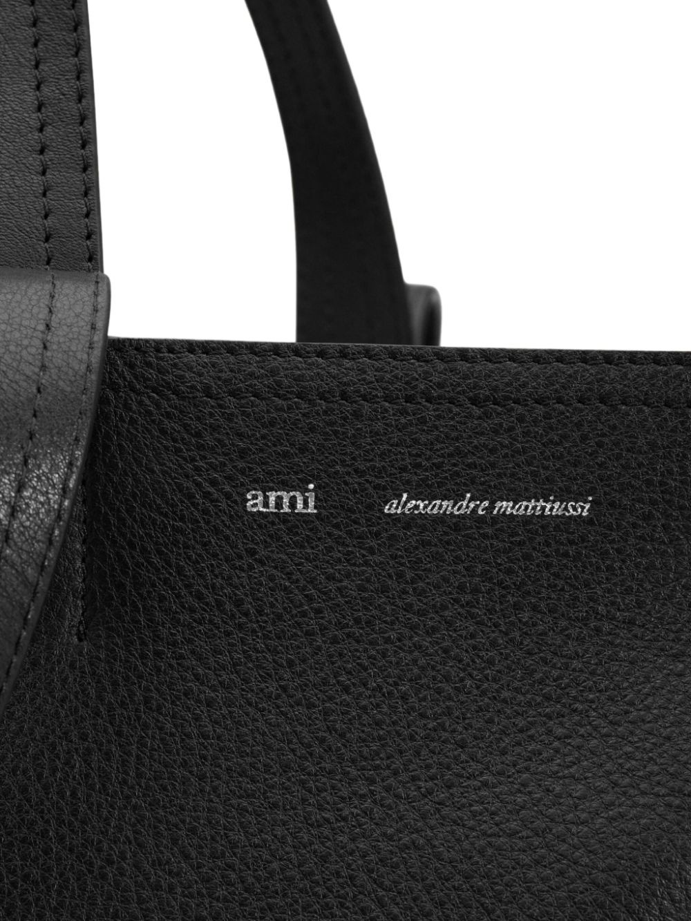 midi leather tote bag - 5