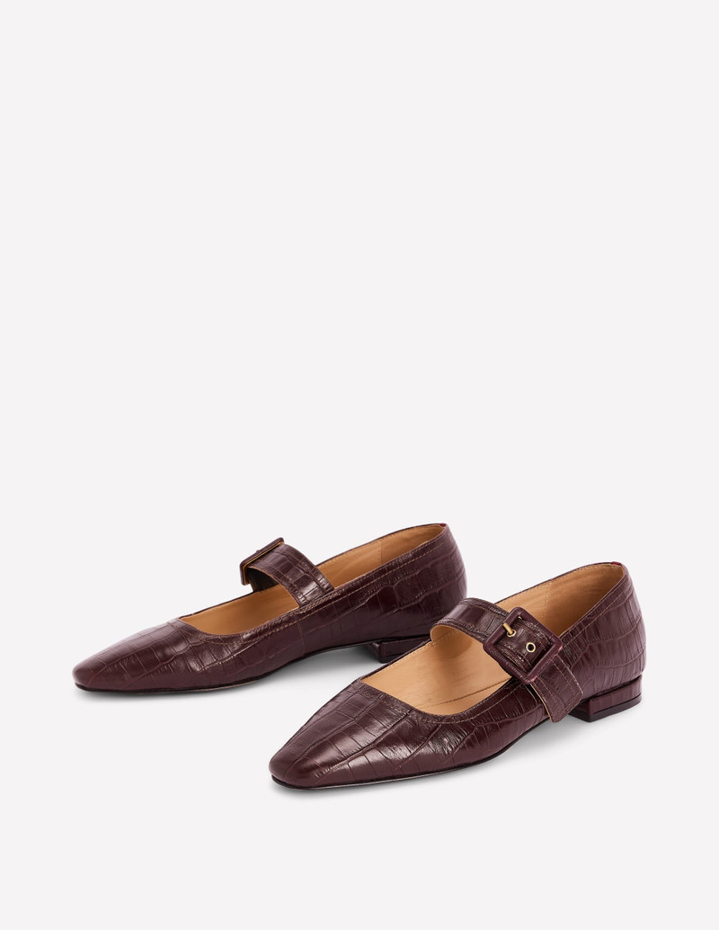 Vic Chisel Toe Mary Janes-Oxblood 3
