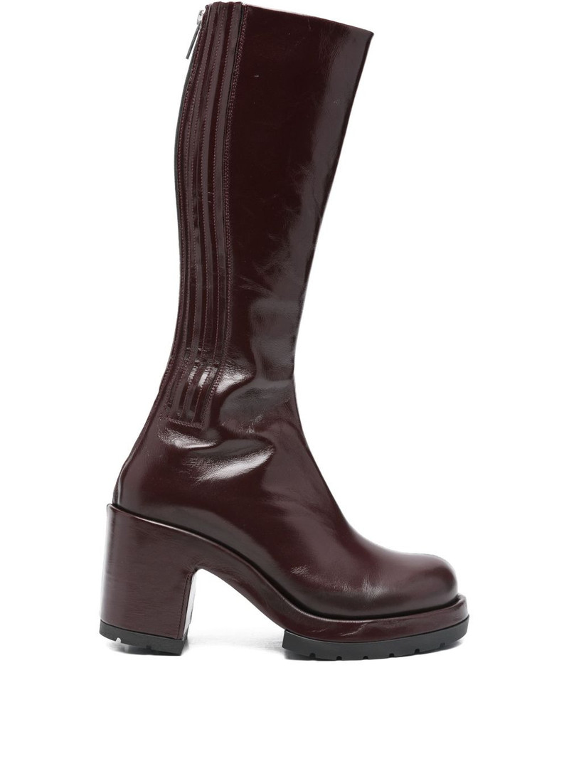 90mm patent-finish boots 1