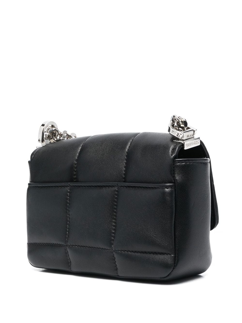 logo-plaque quilted crossbody bag - 3