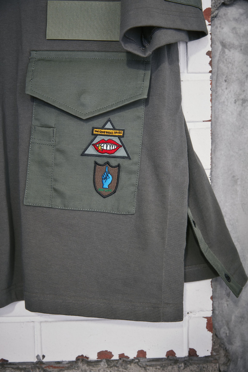 sacai x SPIEWAK Gonz Multi Patch Cotton Jersey T-Shirt 5