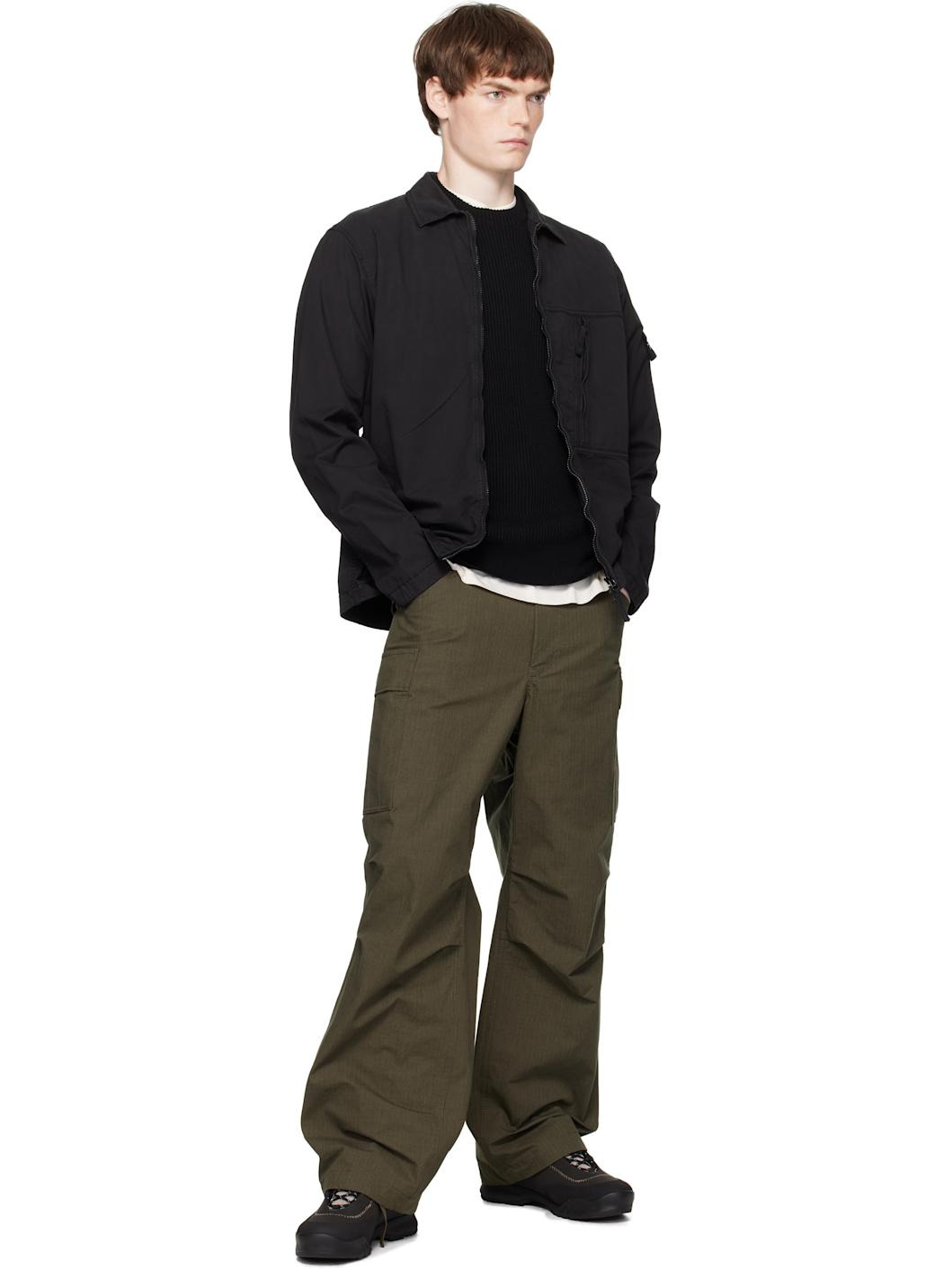 Black 1200003 Supima Cotton Twill Stretch-TC Jacket - 5