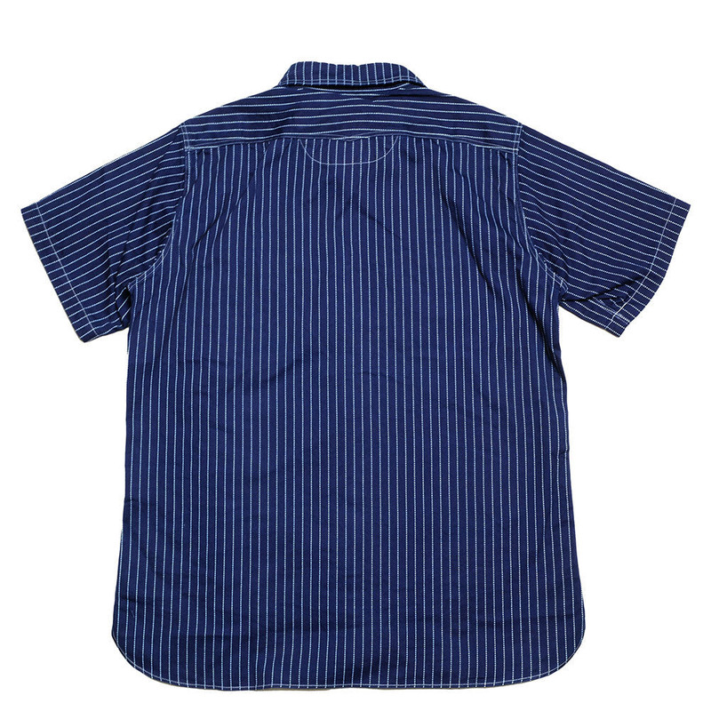 SUGAR CANE Fiction Romance 8.5oz. Wabash Stripe S/S Work Shirt - SC36267A outlook