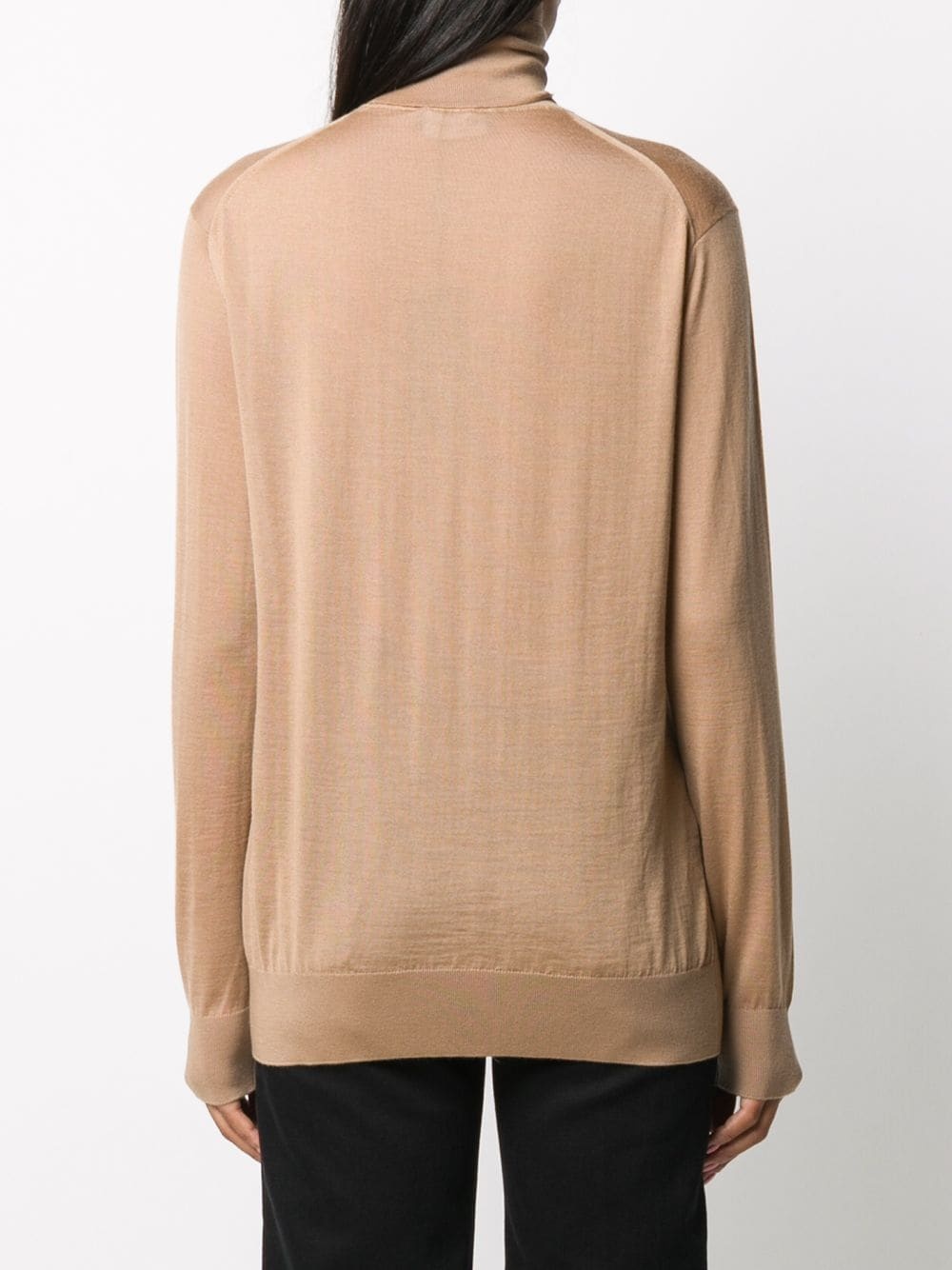 roll neck knitted jumper - 4