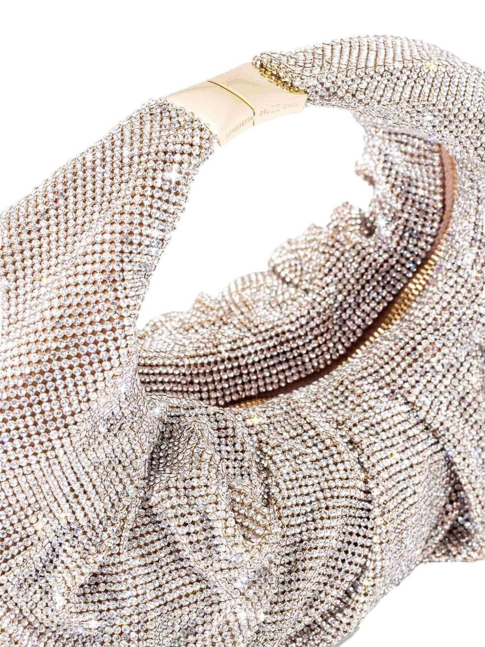 Yennefer crystal-embellished draped shoulder bag - 4