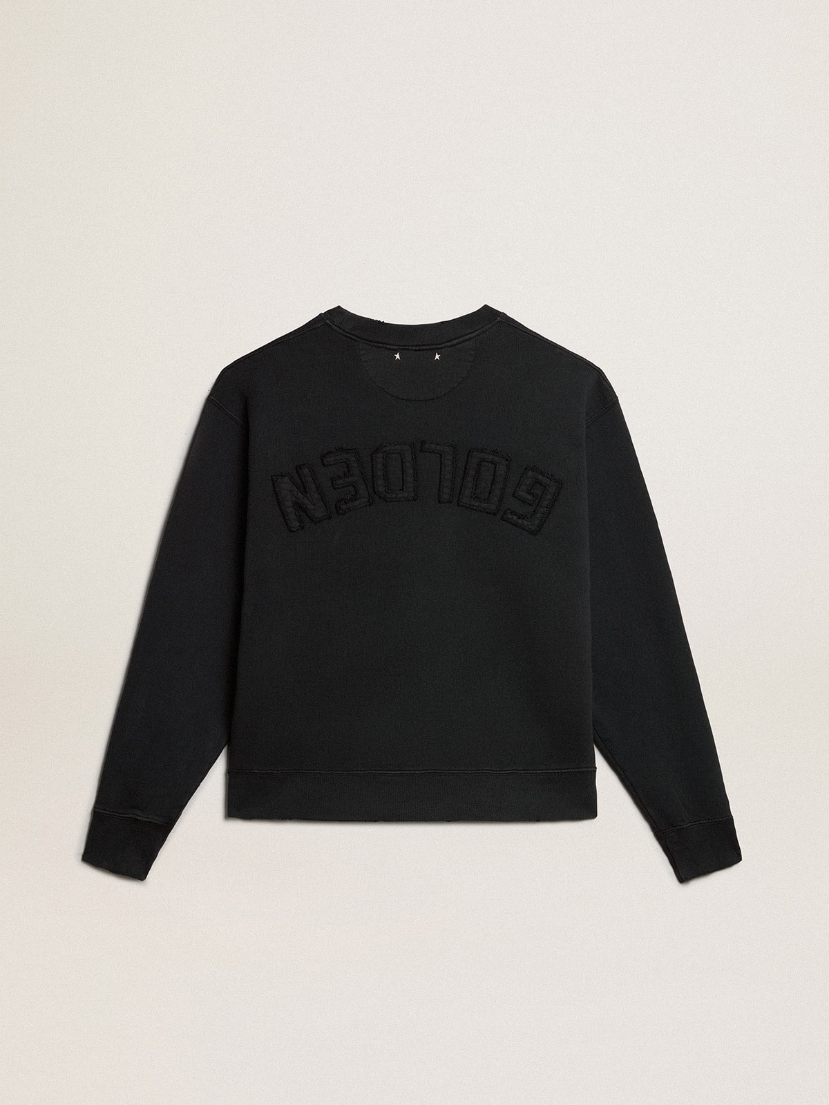 Sweatshirt in washed black with reverse logo on the back - Asian fit - 6