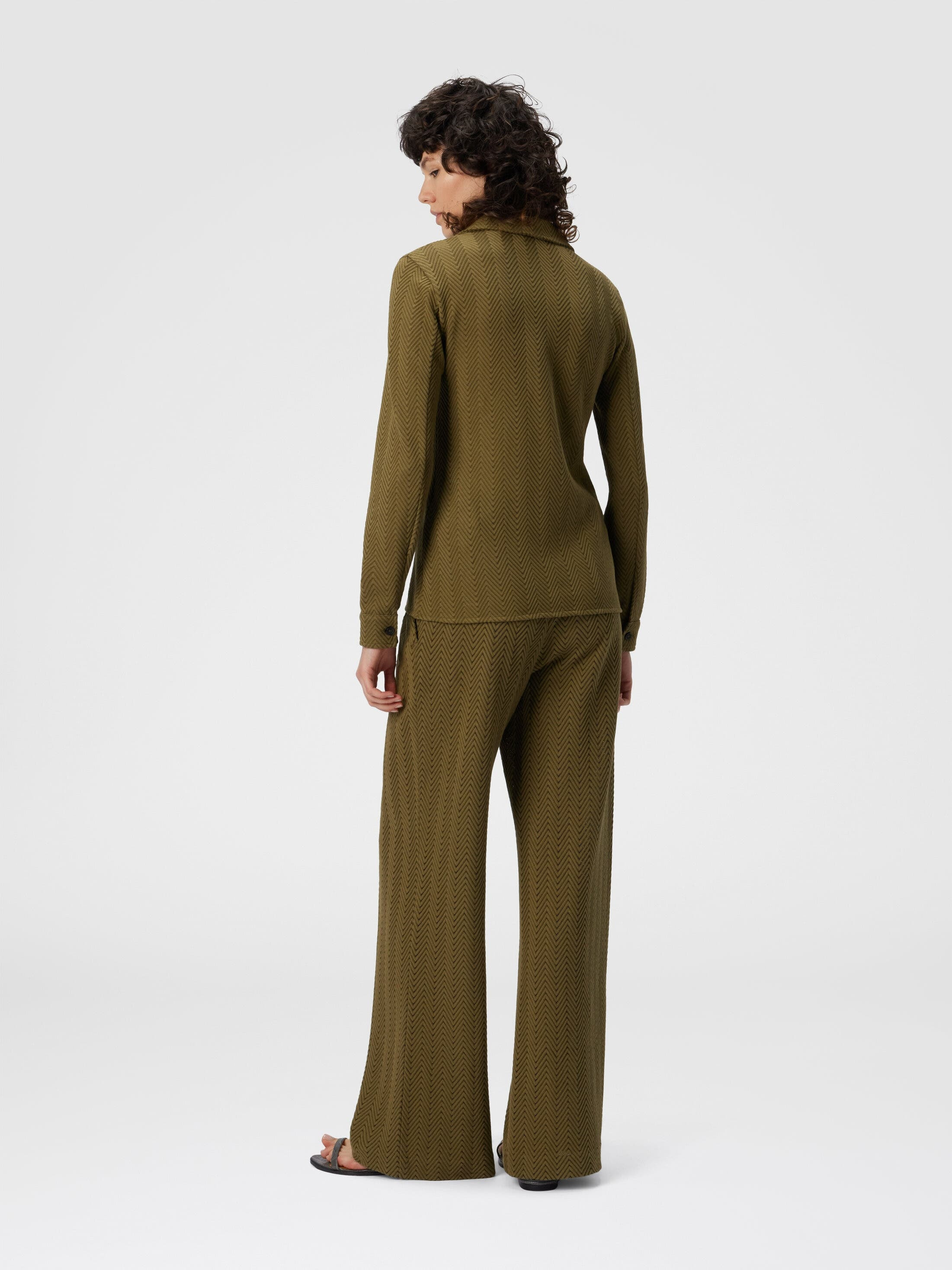 Missoni Slim Shirt With Zigzag Pattern in Green at Nordstrom - 3