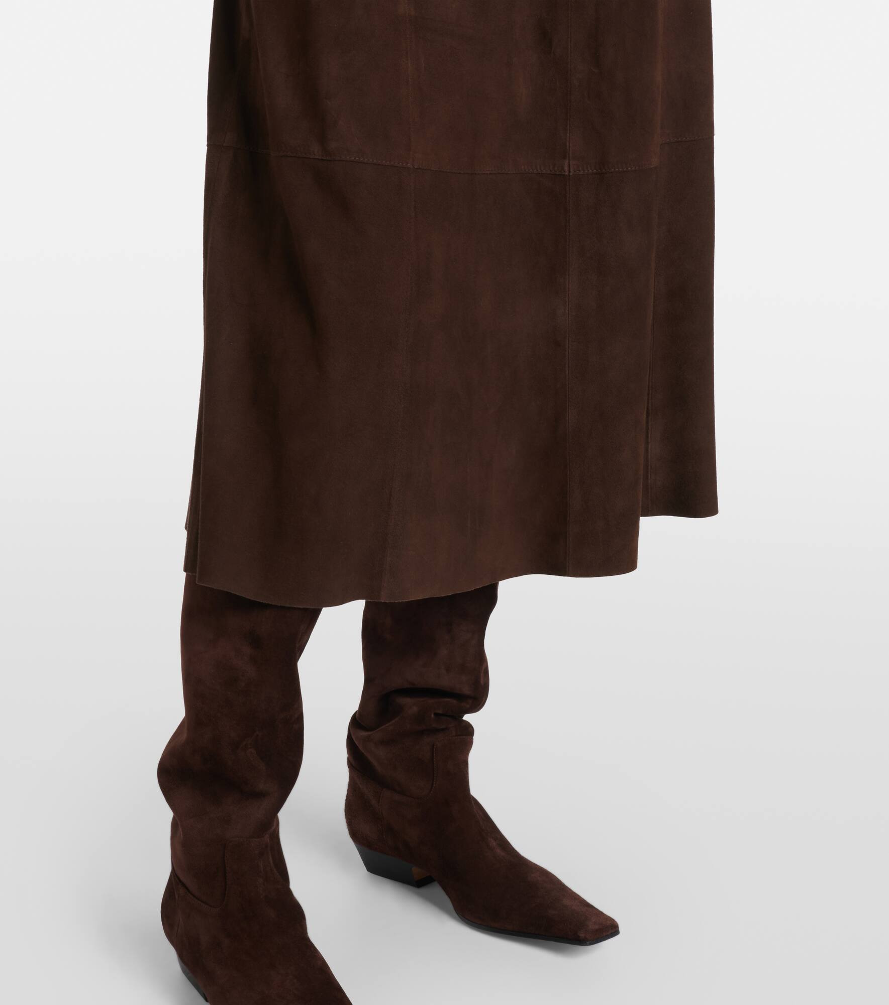 Suede midi skirt - 5