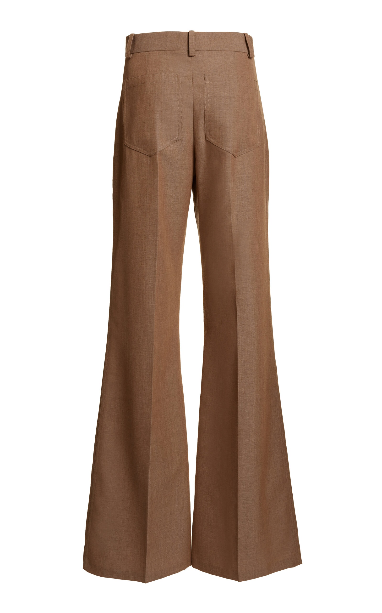 Flared Wool Pants brown - 3