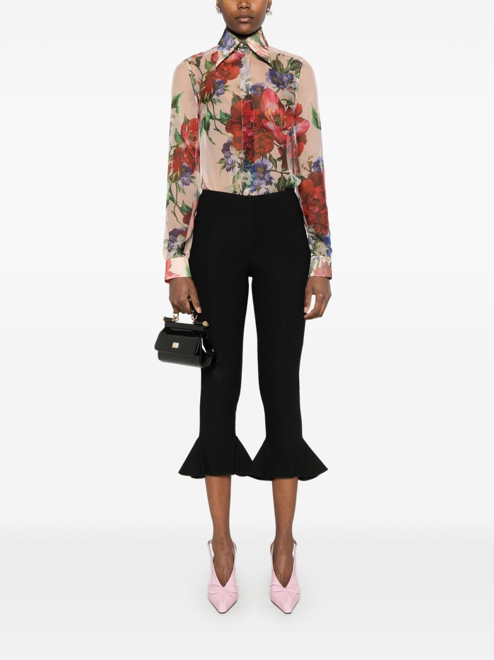 Camellia-print shirt - 2