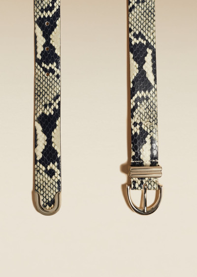 KHAITE The Bambi Belt in Python-Embossed Leather with Silver outlook