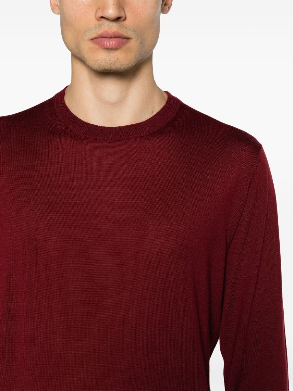 crew-neck fine-knit jumper - 5