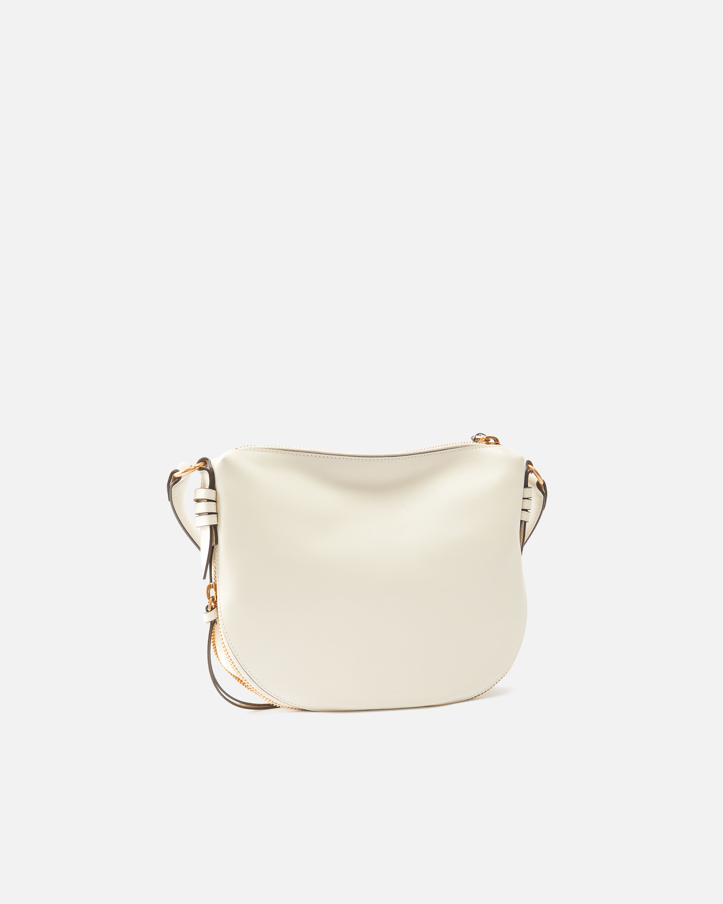 SMALL LEATHER HOBO SHOULDER BAG WITH ZIP - 2