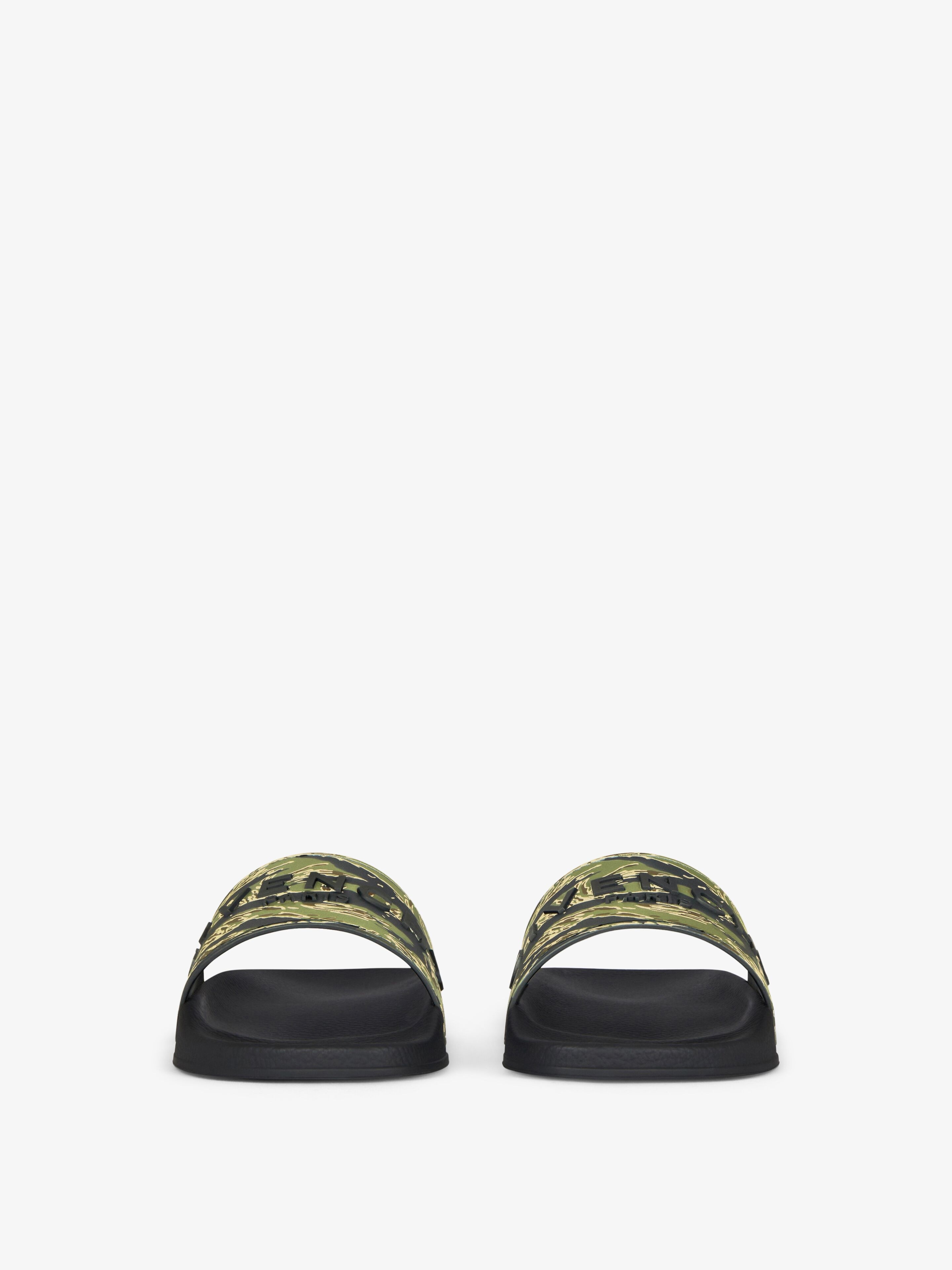 SLIDE FLAT MULES IN RUBBER WITH CAMO PRINT - 2