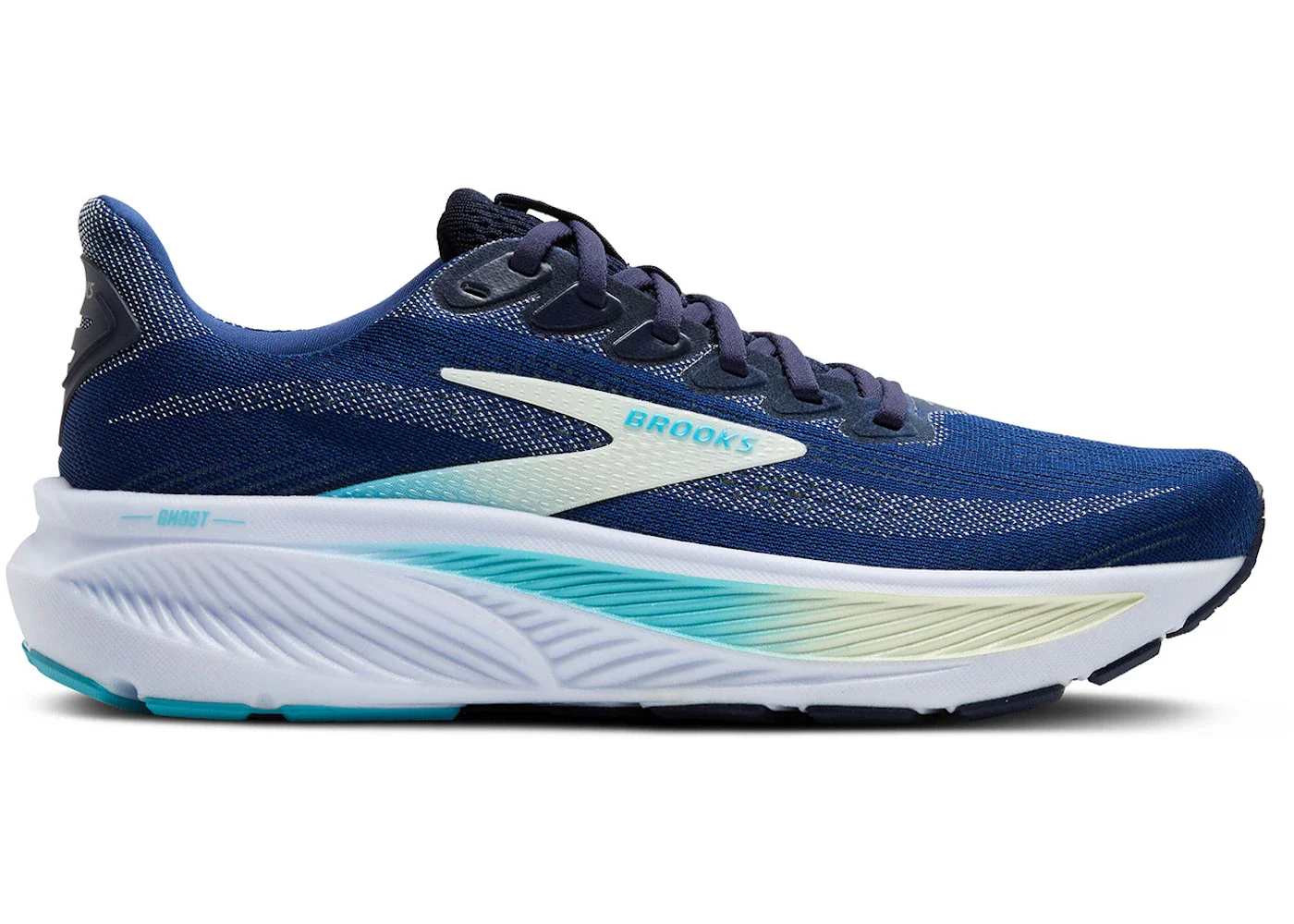 Brooks Ghost 17 Navy Green Turquoise (Women's) - 1