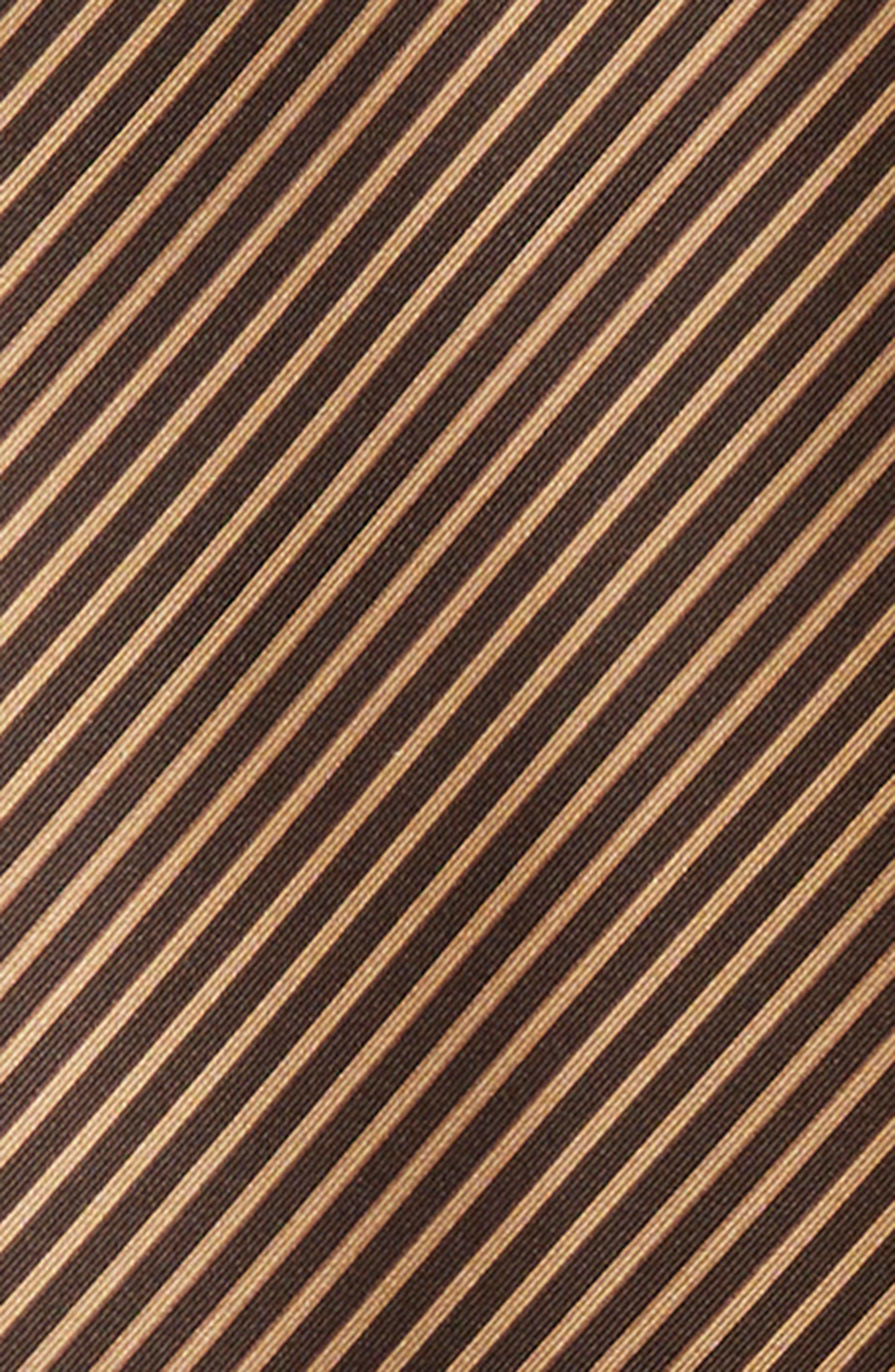 Max Mara Shaker Stripe Silk Top in Chocolate at Nordstrom - 7