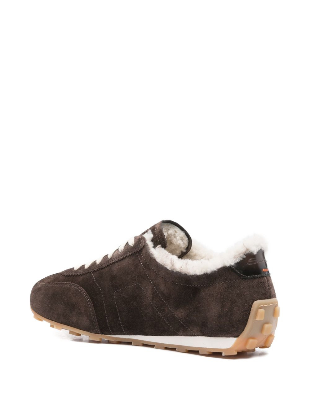 suede shearling sneakers - 3