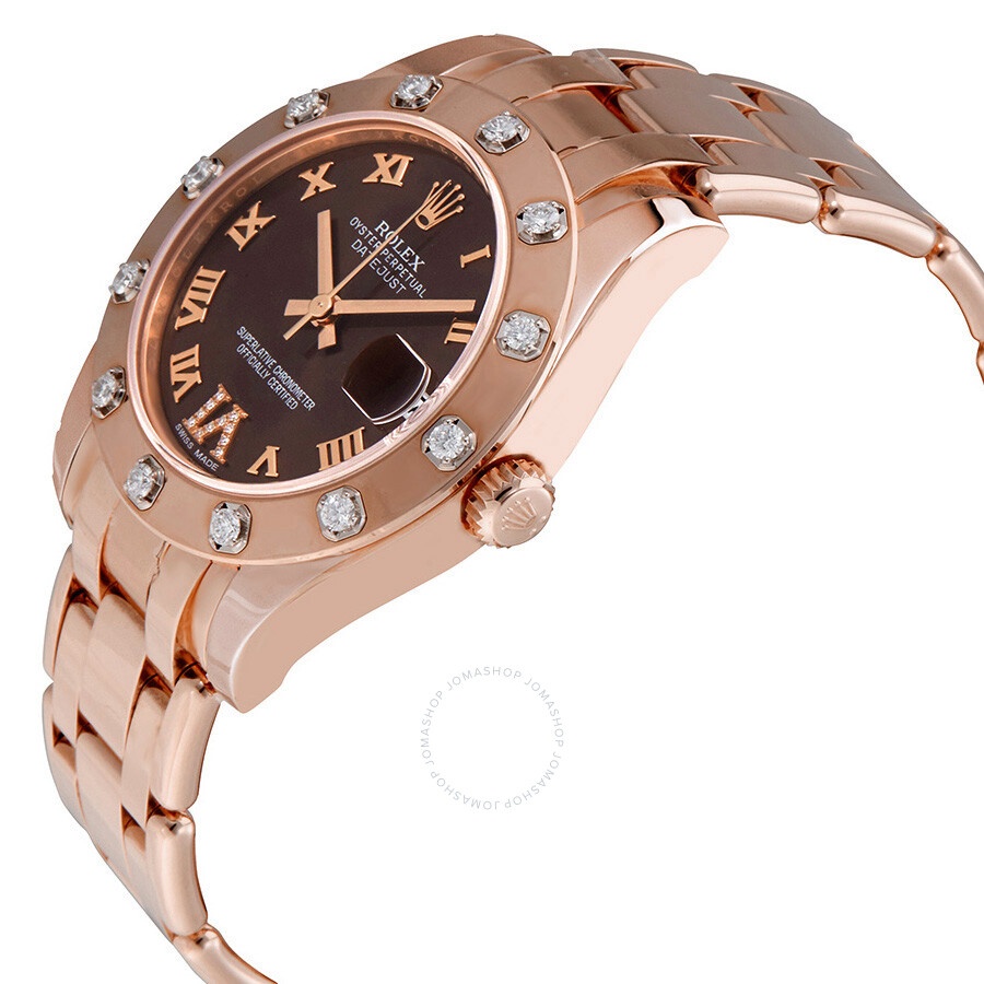 Rolex Lady-Datejust Pearlmaster Chocolate Dial 18K Everose Gold Automatic Ladies Watch 81315BRRDPM - 2