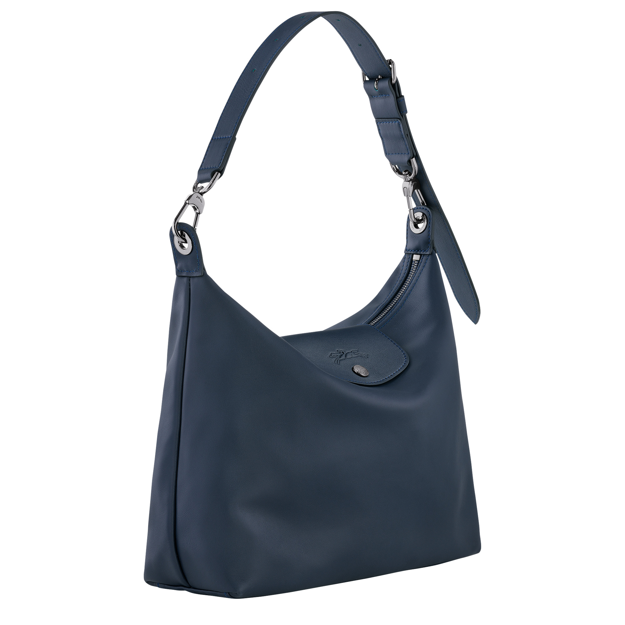 Le Pliage Xtra M Hobo bag Navy - Leather - 3