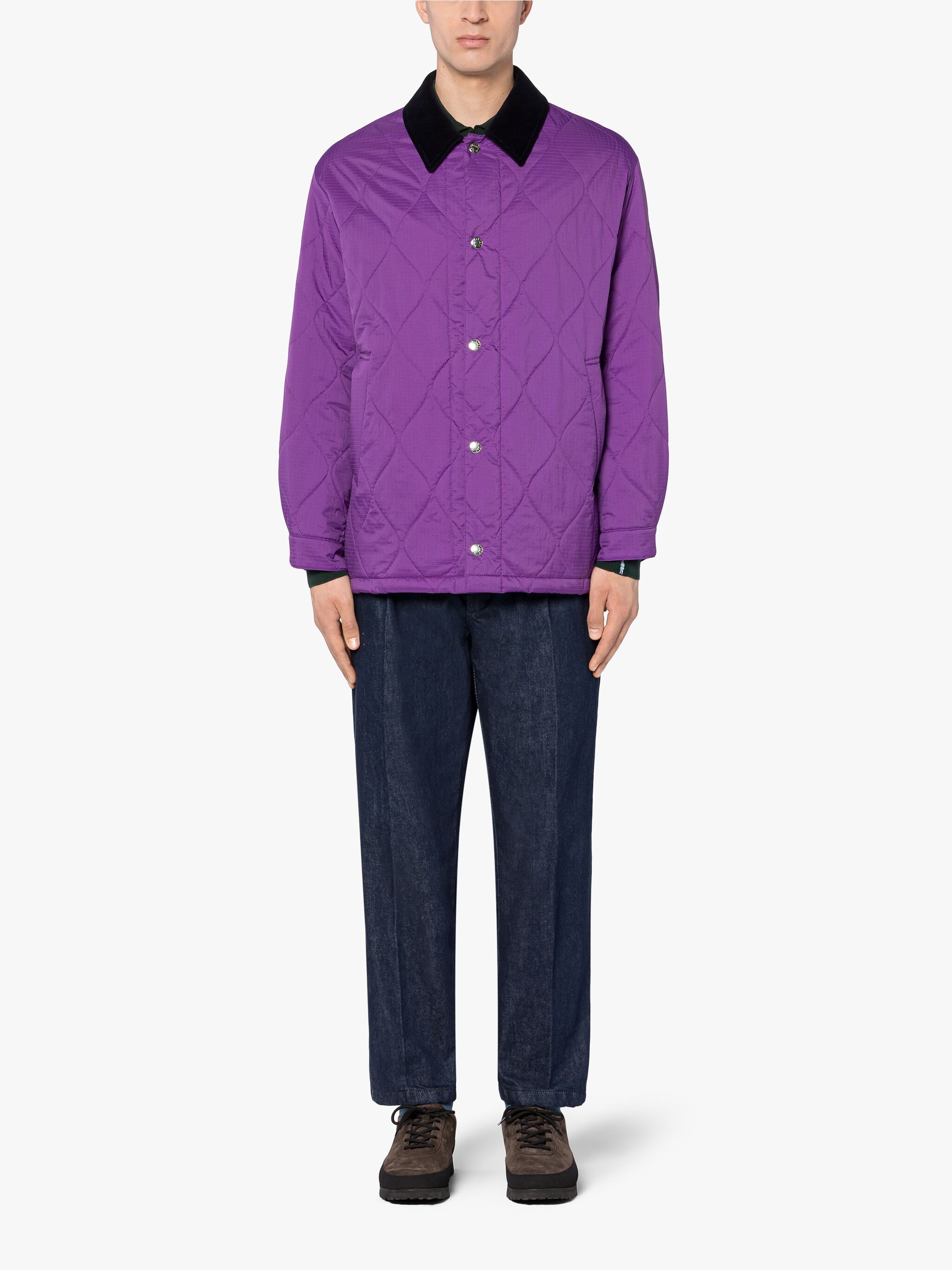 TEEMING PURPLE NYLON QUILTED COACH JACKET - 2