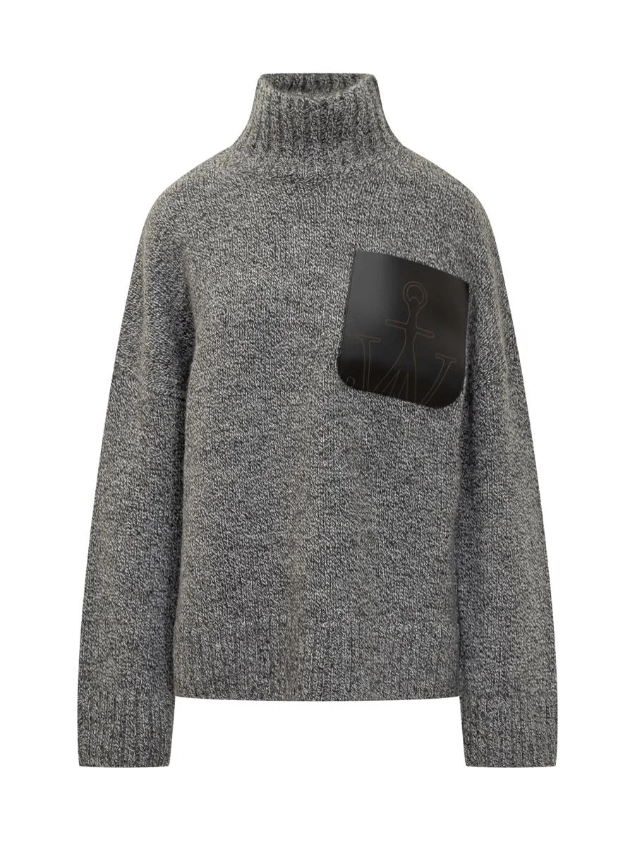 JW Anderson Jw Anderson Sweater With Leather Pocket - 1