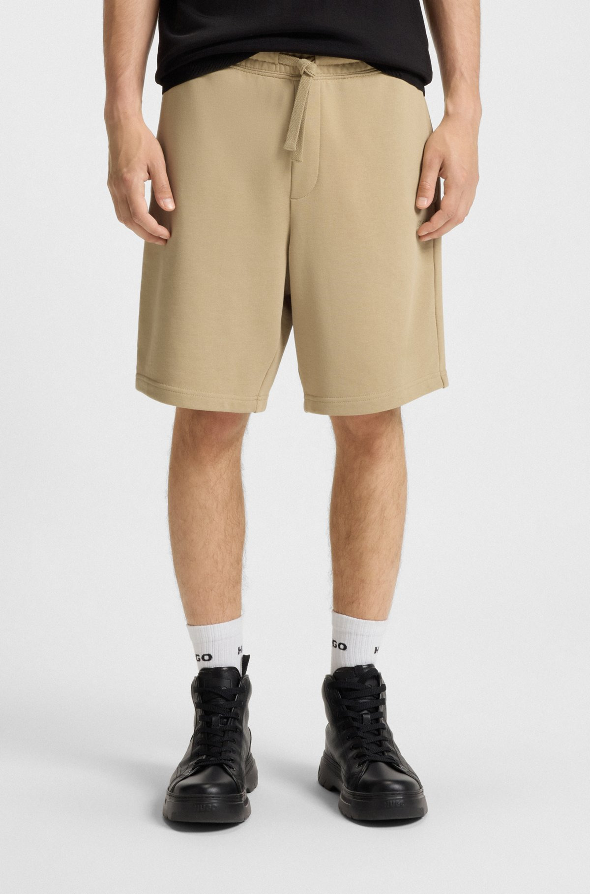 RELAXED-FIT SHORTS IN COTTON TERRY WITH LOGO PRINT - 2