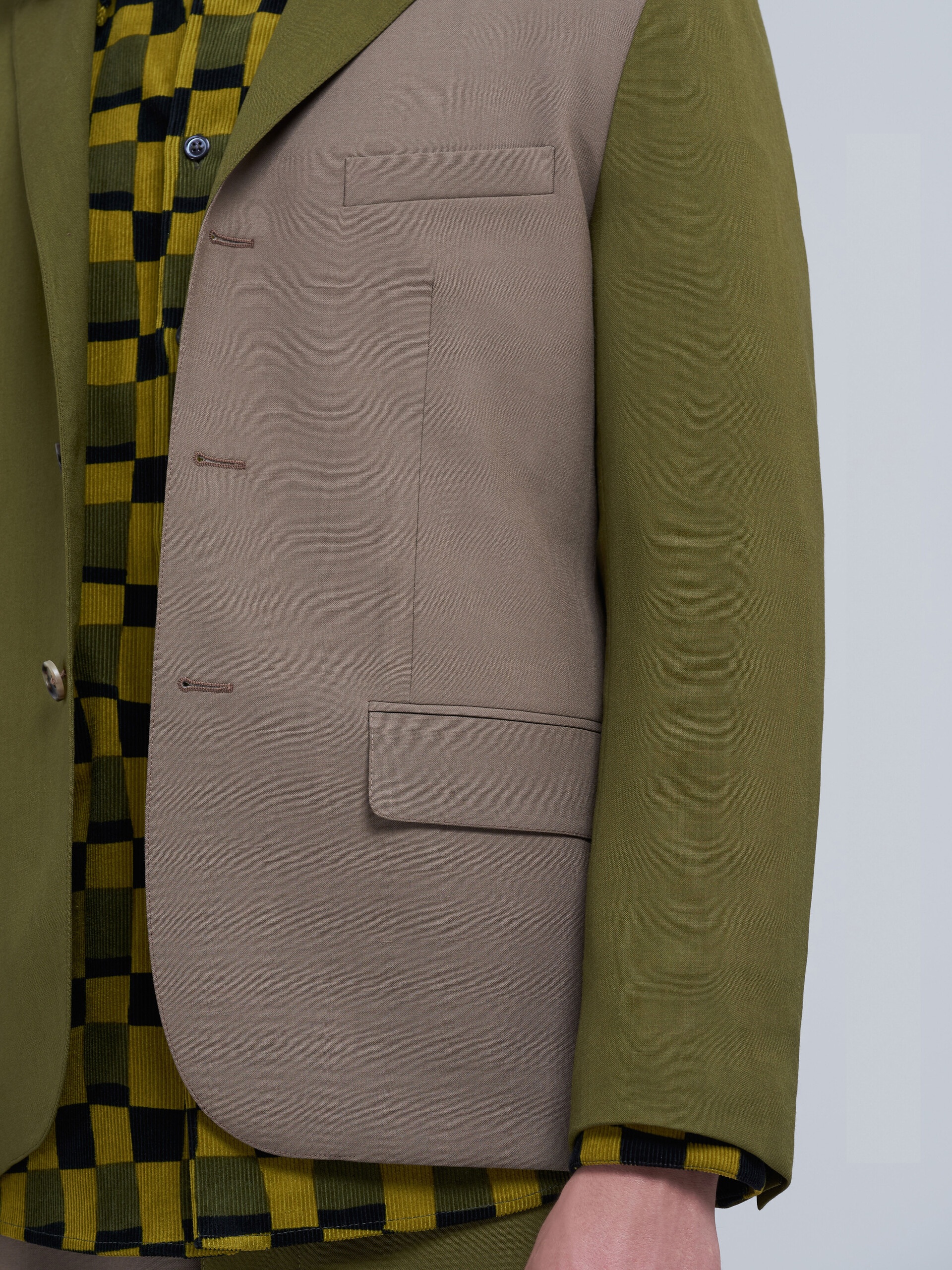 COLOURBLOCK TROPICAL WOOL JACKET - 5