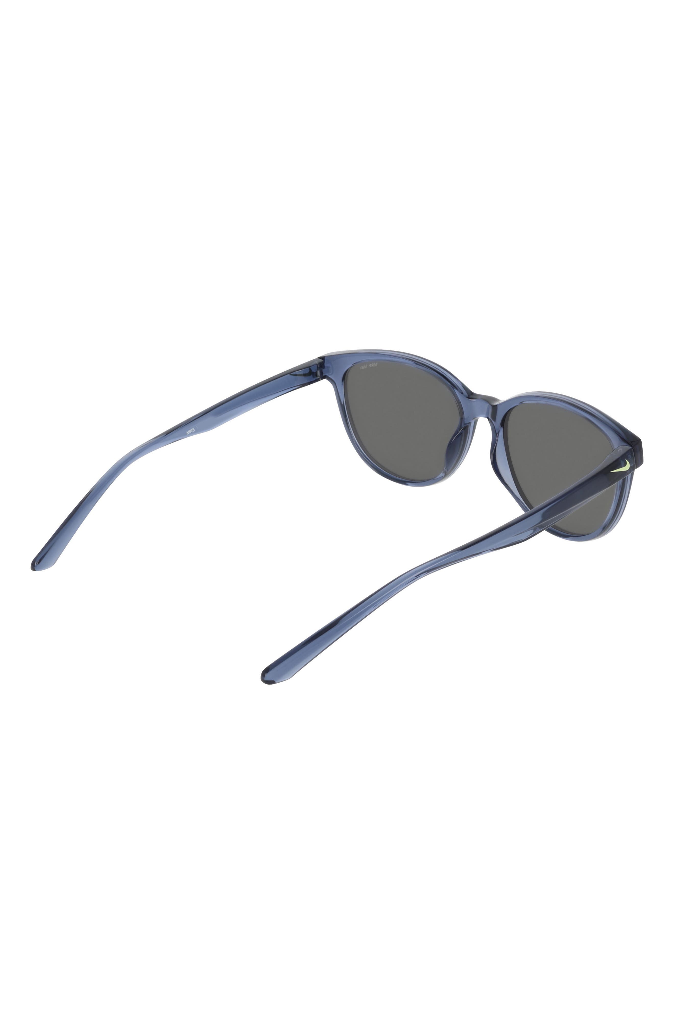 Nike Vital Trend 55mm Gradient Round Sunglasses in Diffused Blue /Yellow Mirror at Nordstrom - 7