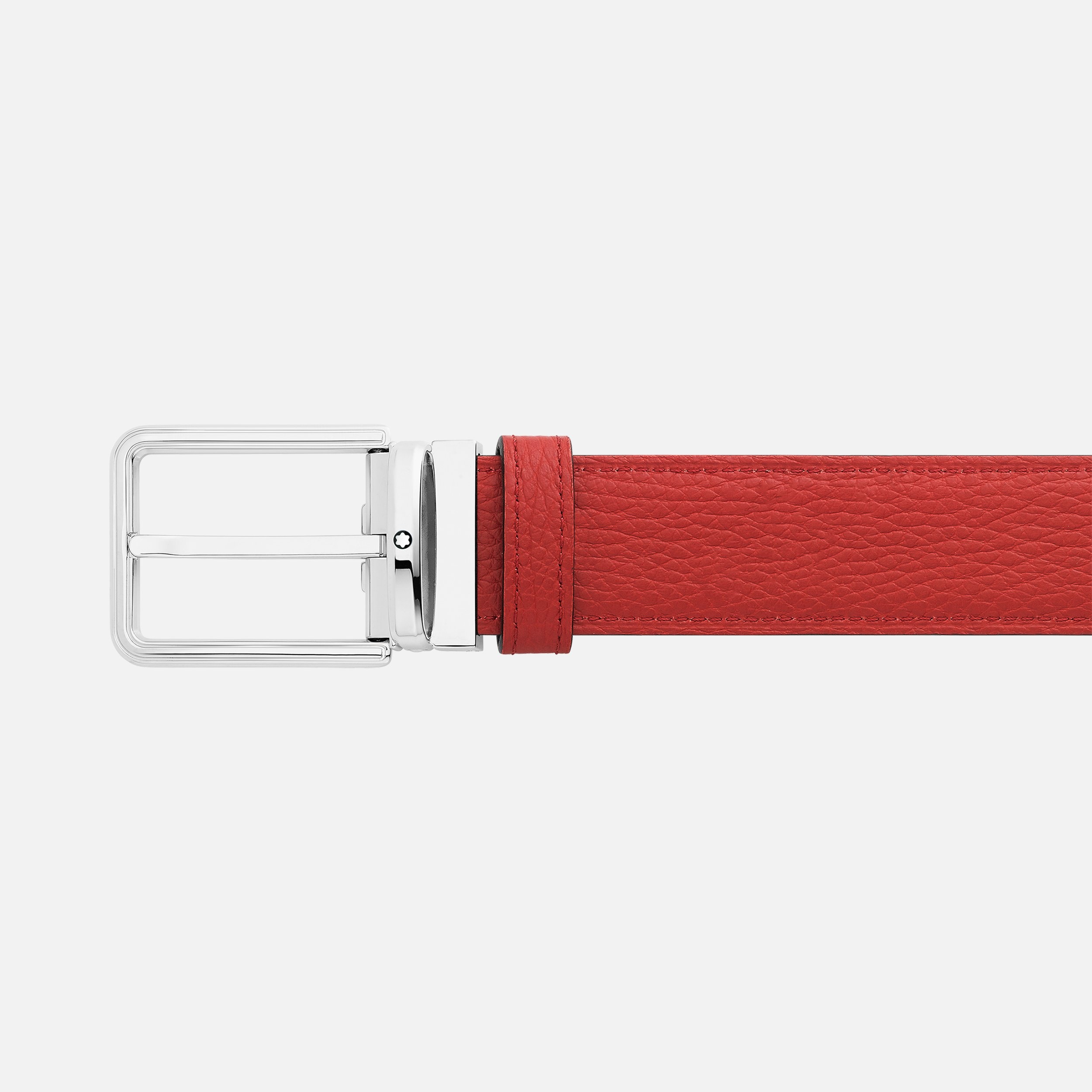 Black/red32 mm reversible leather belt 3