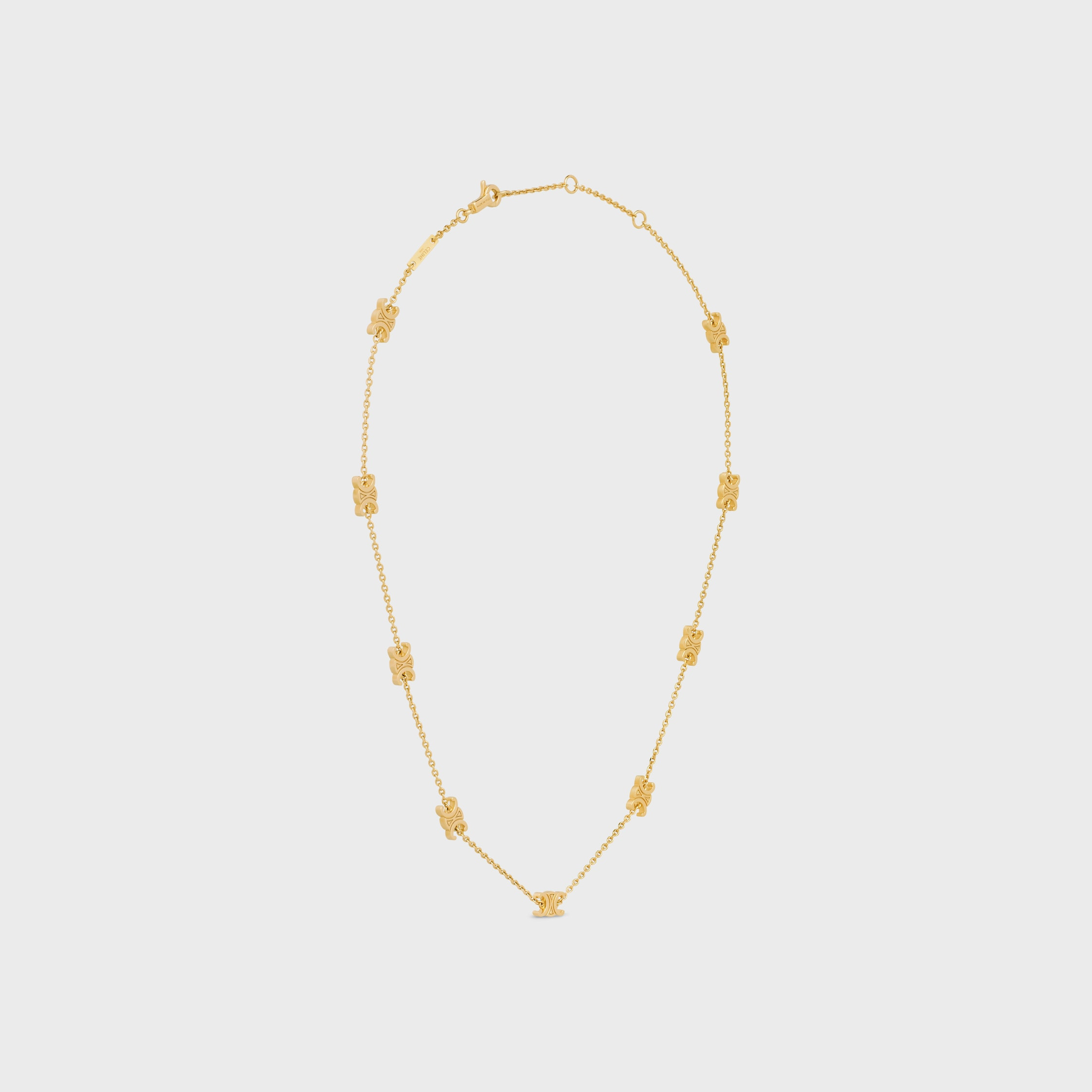 Triomphe Mini Triomphe Necklace in Brass with Gold Finish - 3