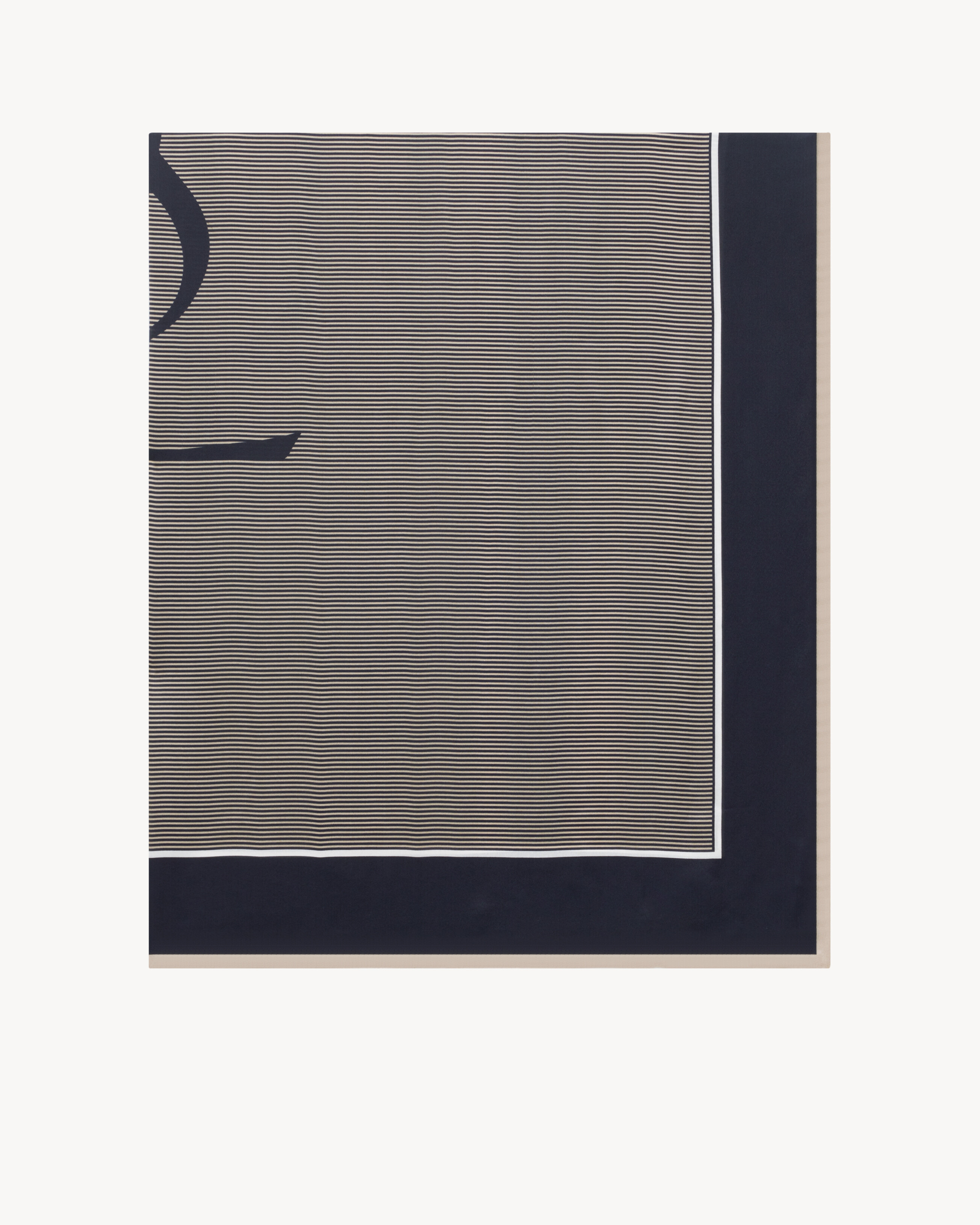 CASSANDRE STRIPED STOLE IN SILK CHARMEUSE - 2
