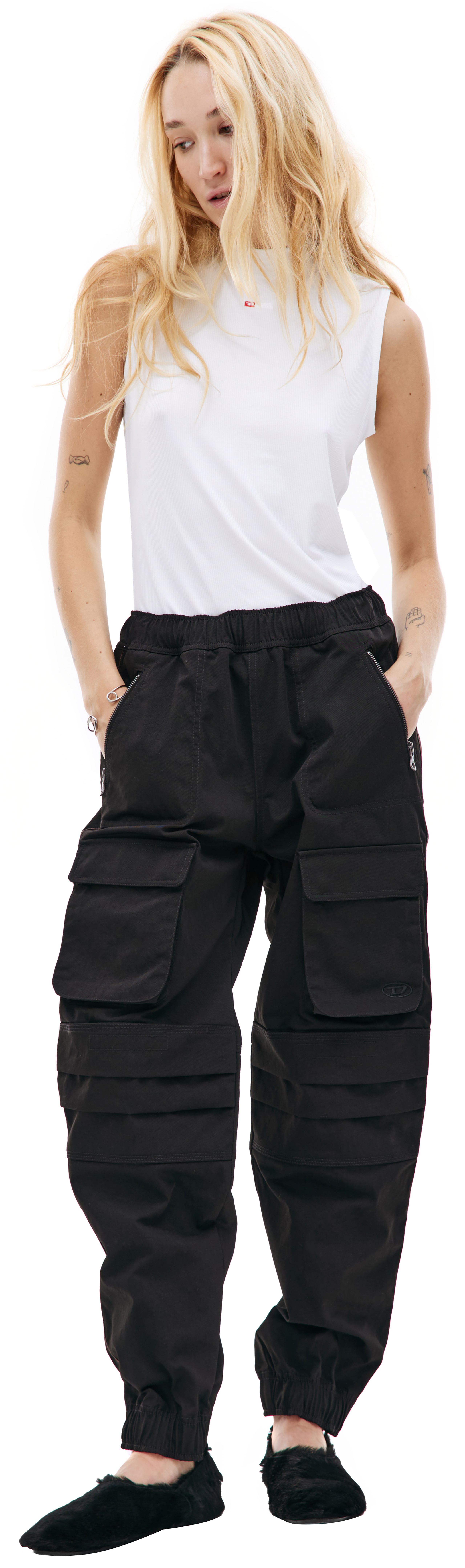 BLACK P-MIRT TROUSERS - 1