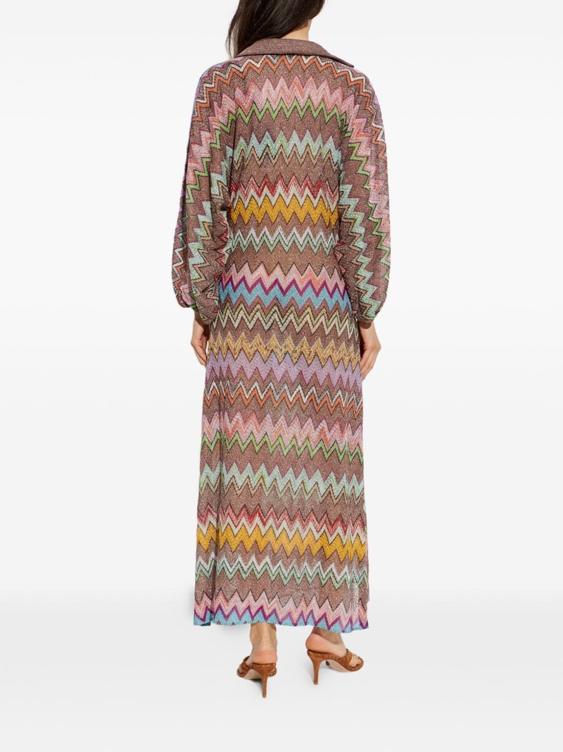 zigzag-knit metallic maxi dress 3
