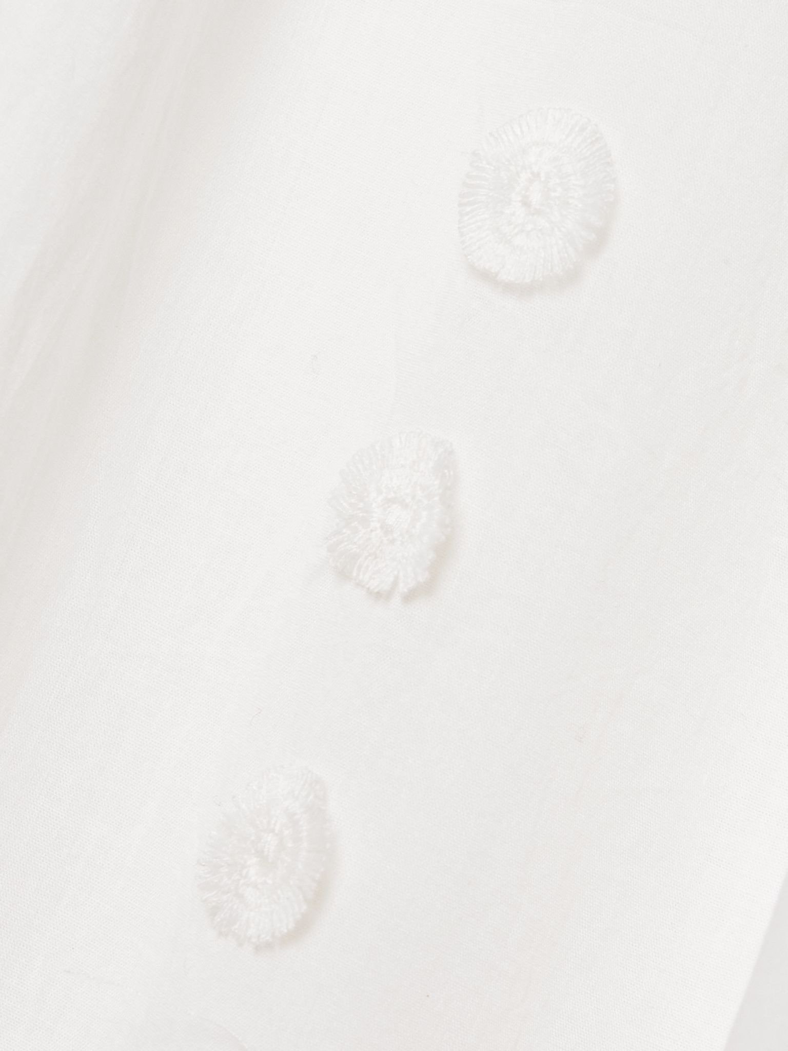 Kyla appliquéd cotton-voile pareo White - 4